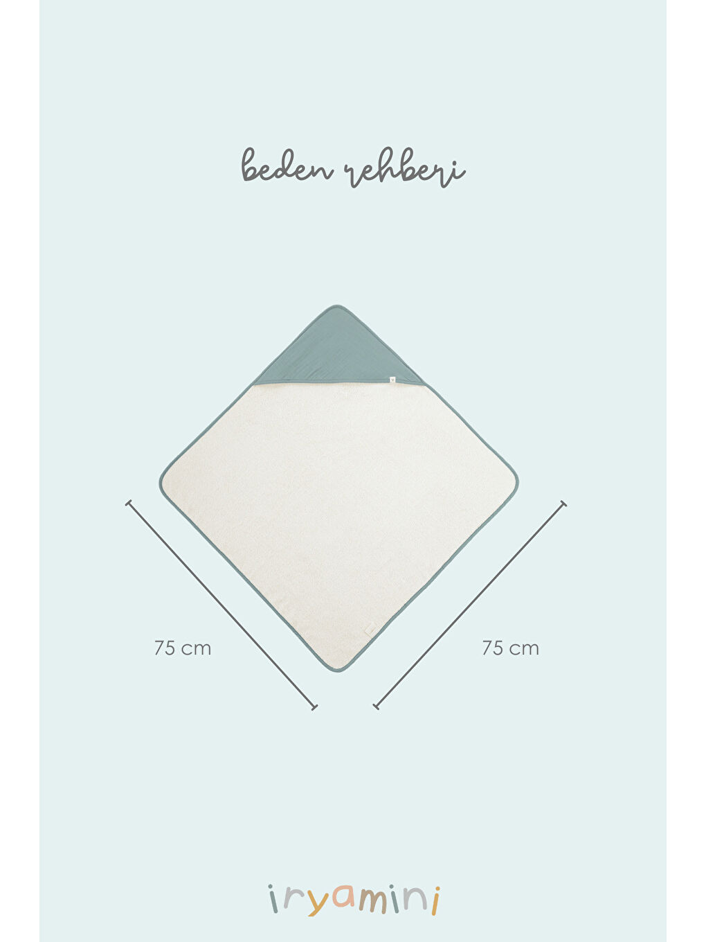 Yeşil Joy of Colors Organik Pamuk Müslin Bebek Kundak Mint 75x75-1