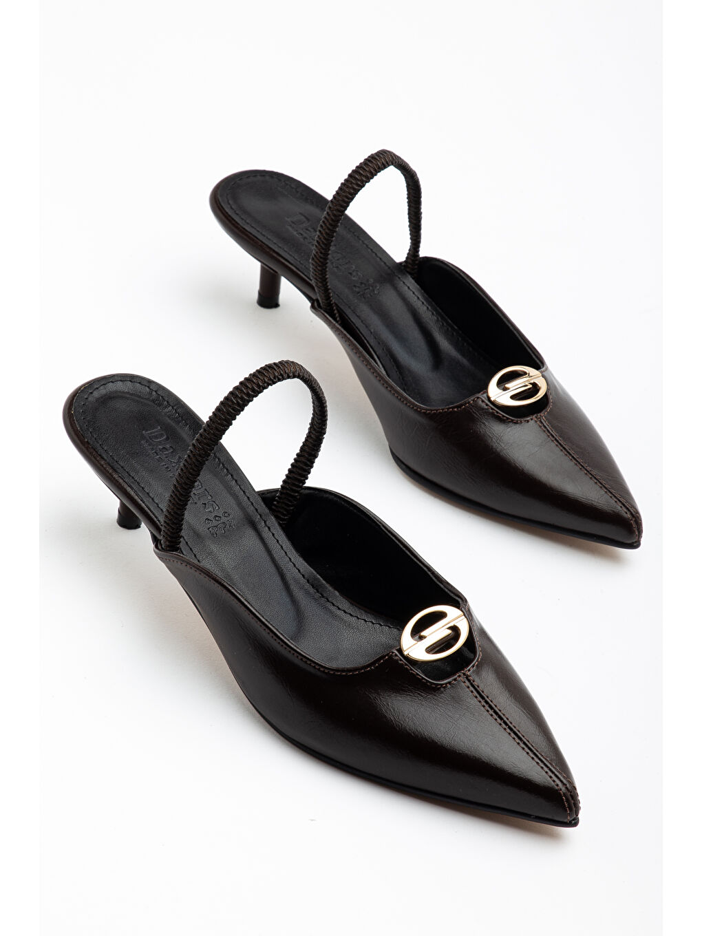 Kahverengi D0519 Günlük Ortopedik Kadın Klasik Topuklu Ayakkabı