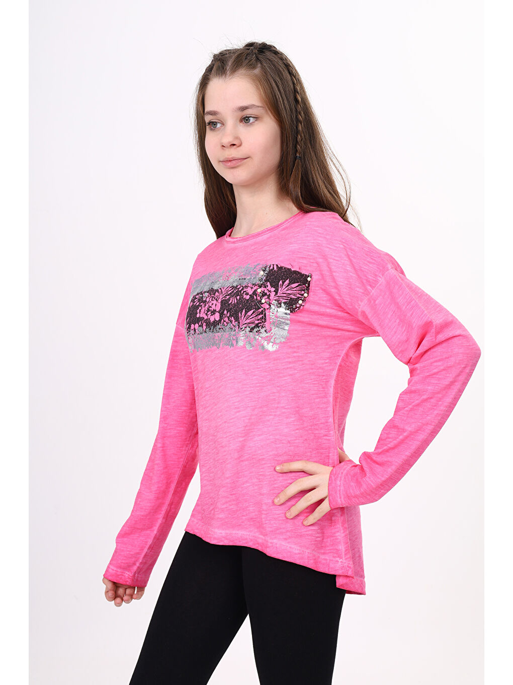 Toontoykids Fuşya Kız Çocuk Sweatshırt - 1