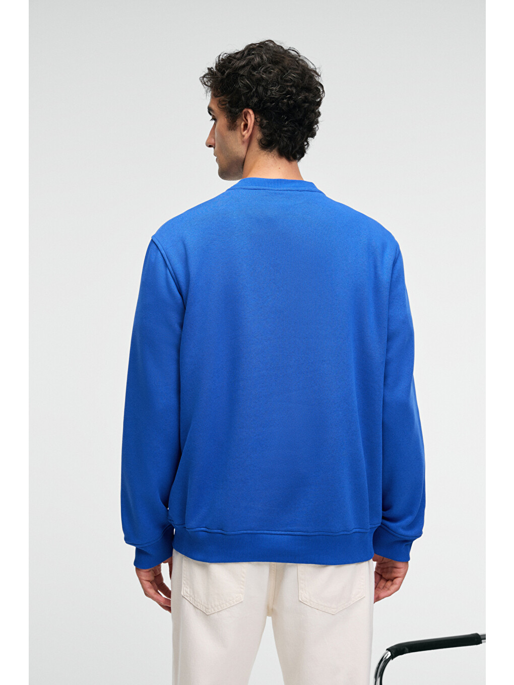 Irvıng Erkek Yuvarlak Yaka Göğsü Ve Önü Regular Fit Mavi Sweatshirt-3