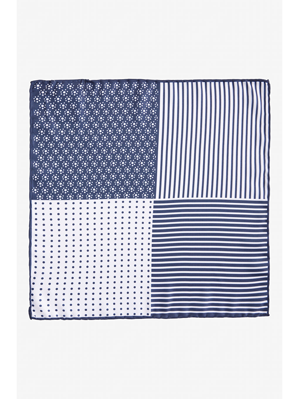 Erkek Lacivert-Beyaz Mendil-1