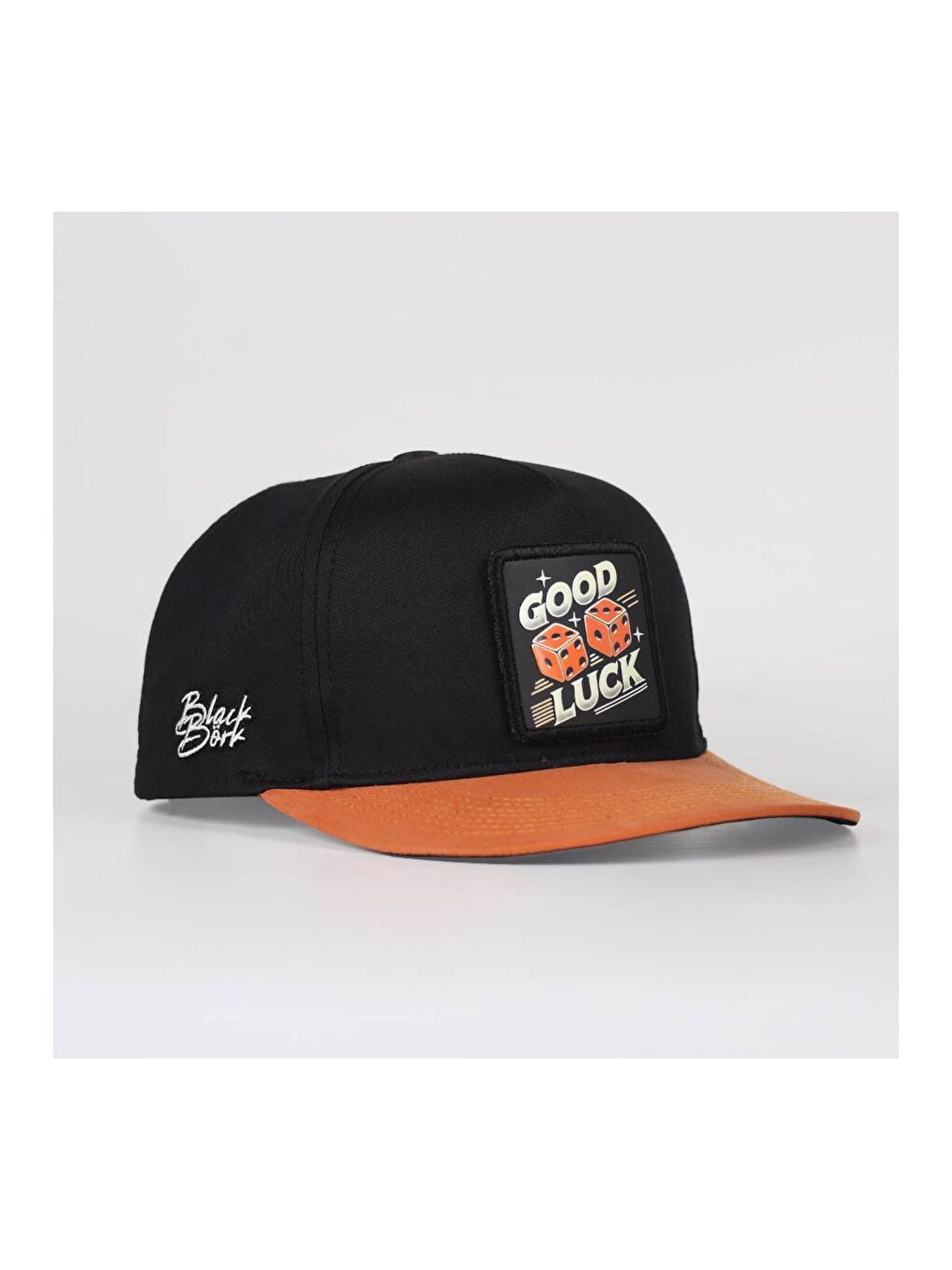Good Luck Logolu Kiremit-Siyah Hip Hop Şapka-1