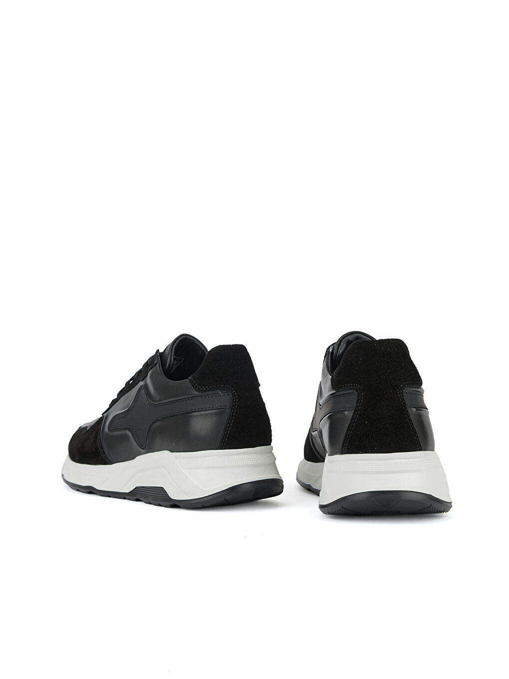 Erkek Hakiki Deri Günlük Sneaker 161983ZSY810 Siyah-2