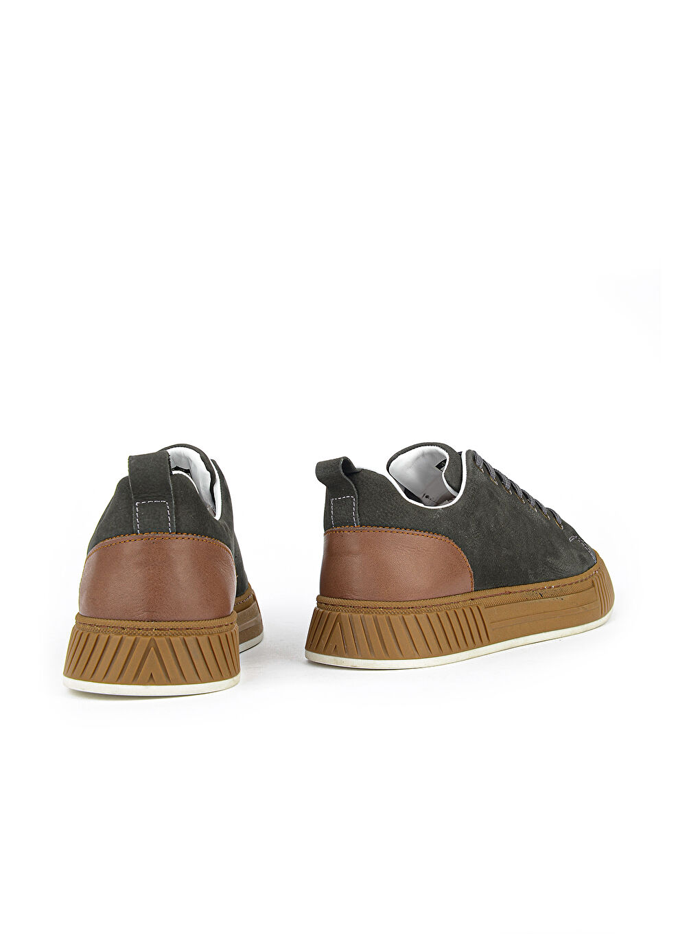 Erkek Hakiki Deri Günlük Sneaker 161983Z8702 Gri-2