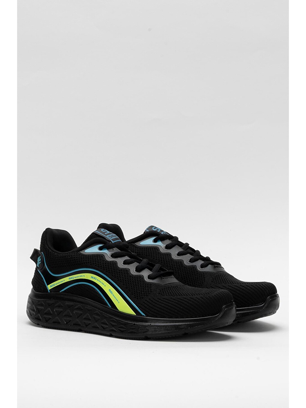 Siyah Erkek Triko Sneaker Rahat Hava Alabilen Kokusuz Spor Ayakkabı Sİyah-2