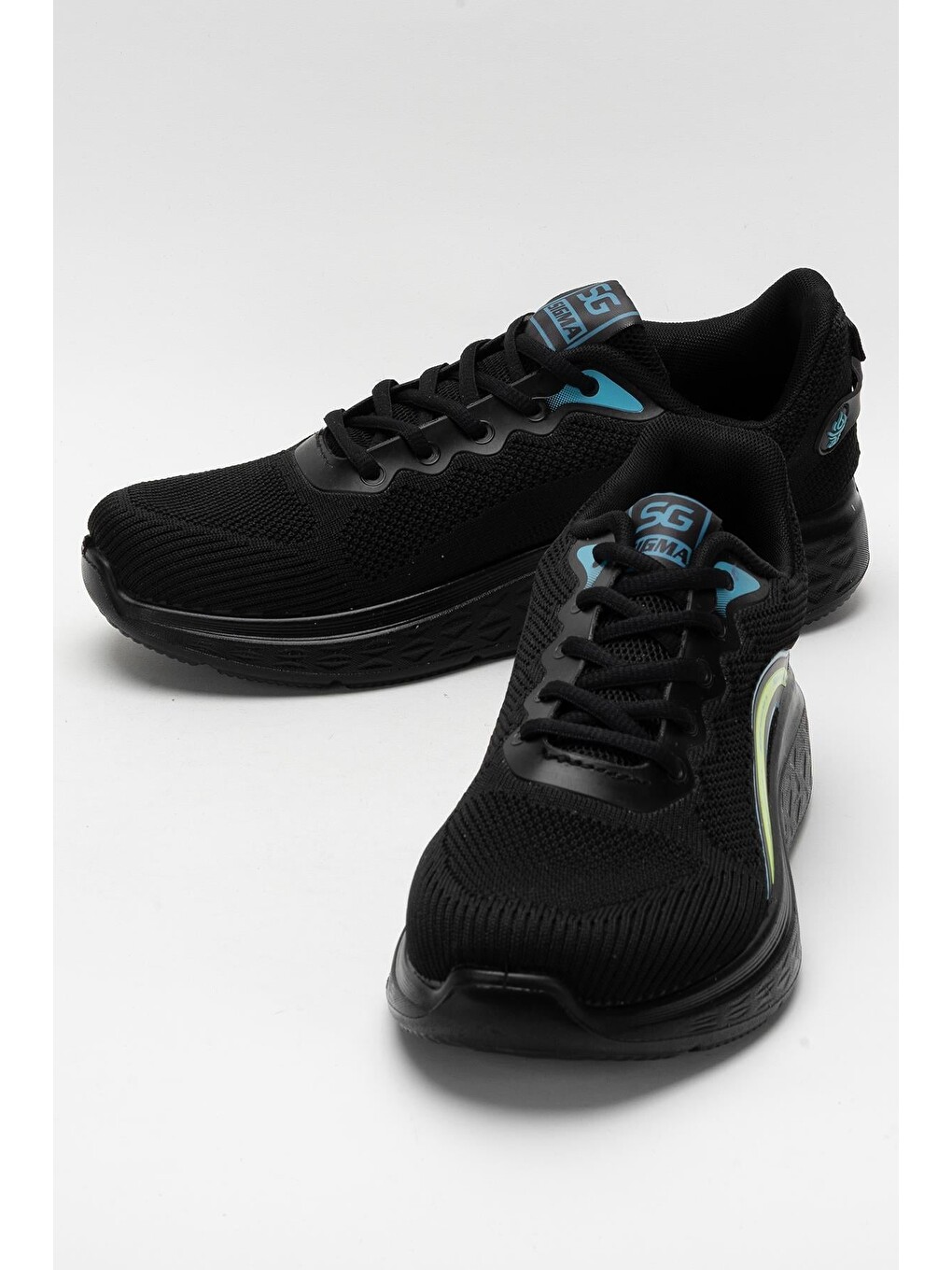 Siyah Erkek Triko Sneaker Rahat Hava Alabilen Kokusuz Spor Ayakkabı Sİyah-4