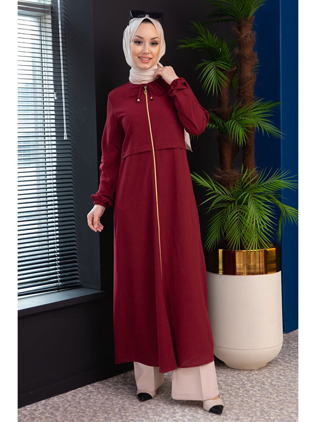 Fermuarlı Kap Bordo - 27072