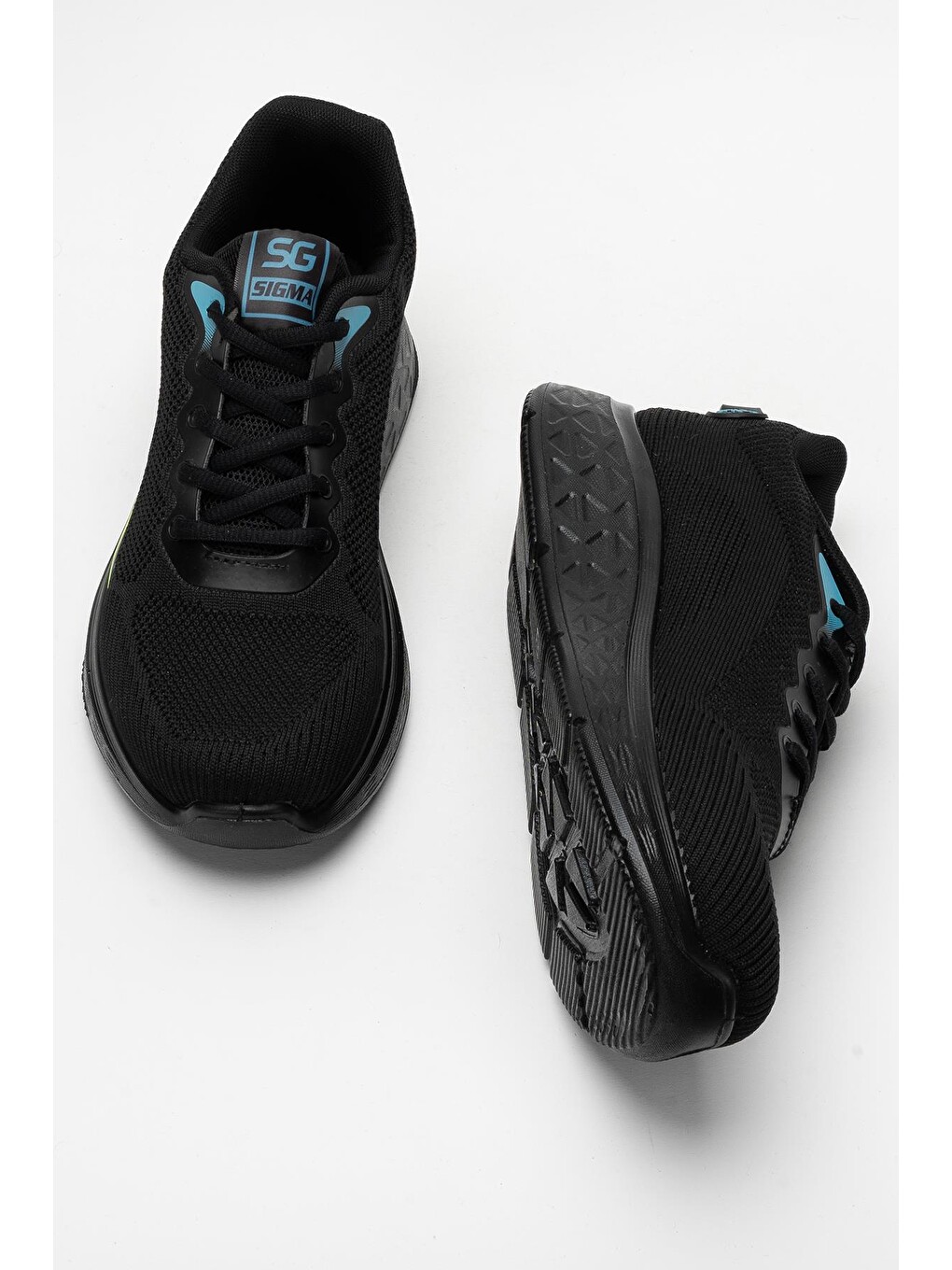 Siyah Erkek Triko Sneaker Rahat Hava Alabilen Kokusuz Spor Ayakkabı Sİyah-6