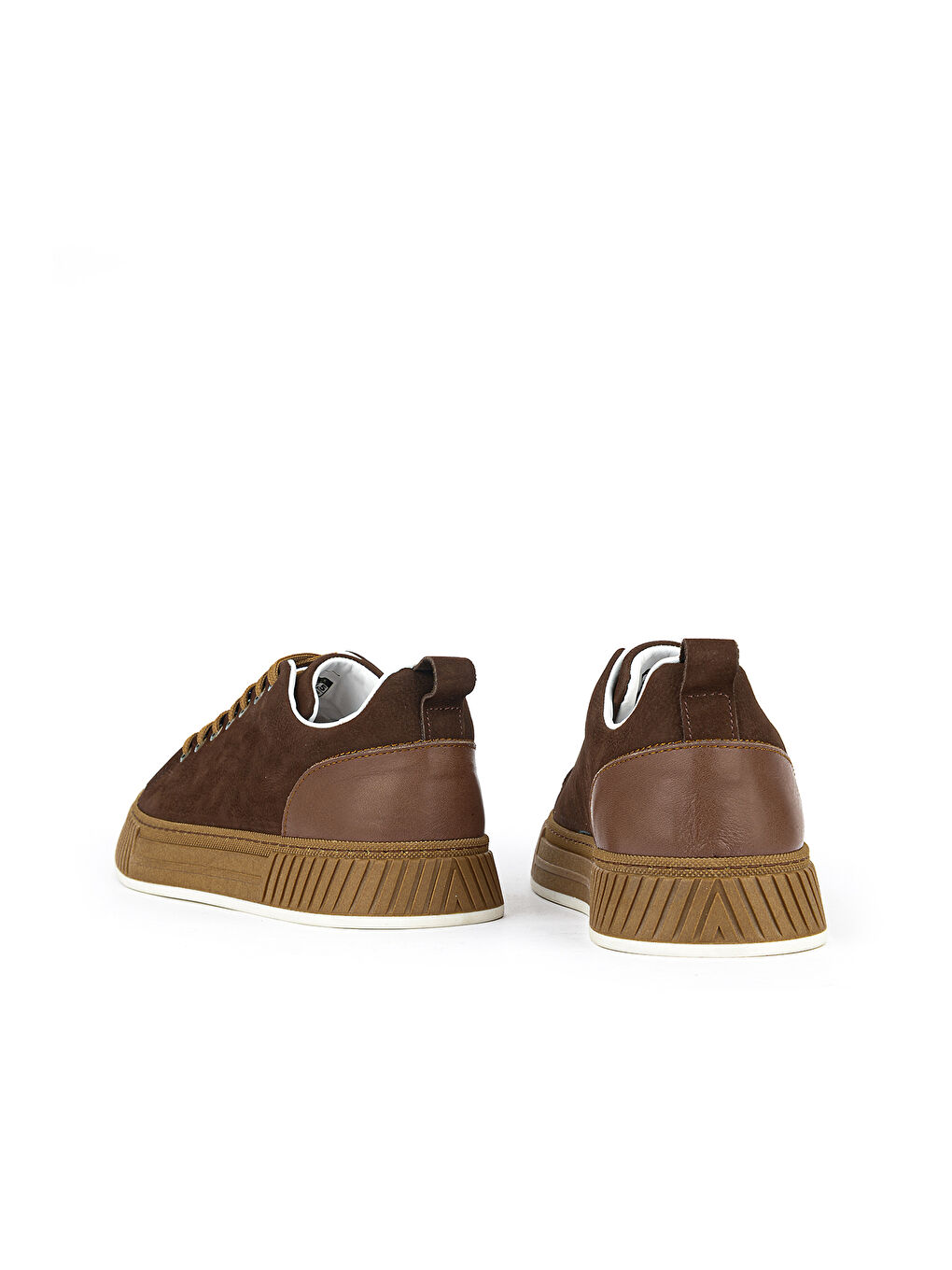 Kahverengi Erkek Hakiki Deri Günlük Sneaker 161983Z8702 Kahve-2