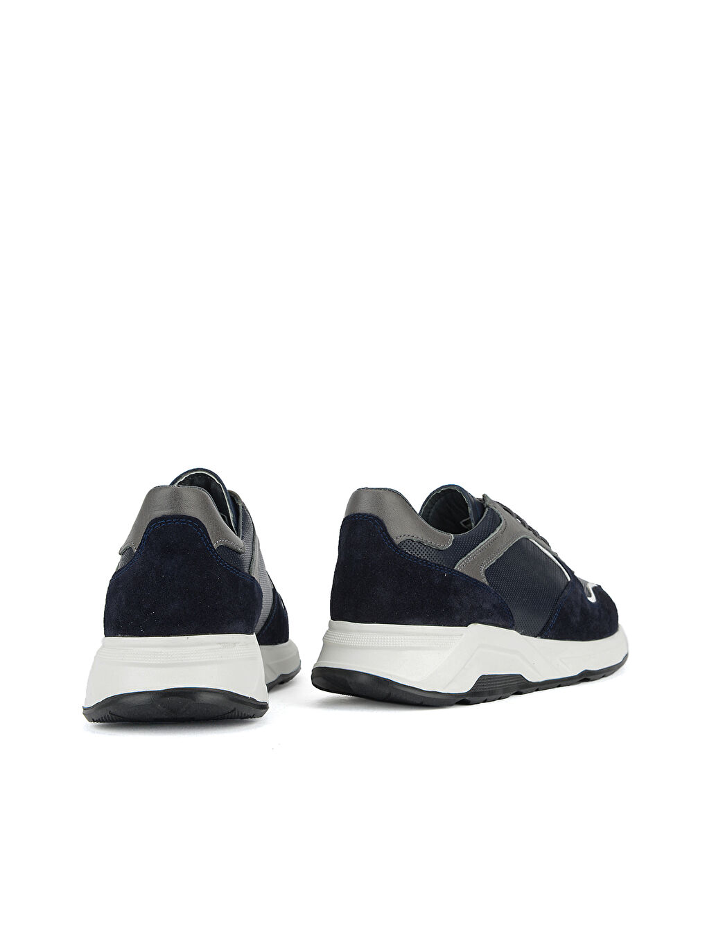 Erkek Hakiki Deri Günlük Sneaker 161983ZF4 Lacivert-2