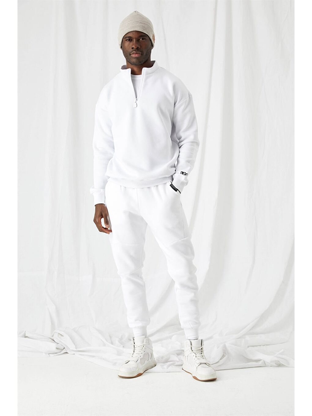 Erkek Beyaz Eşofman Altı