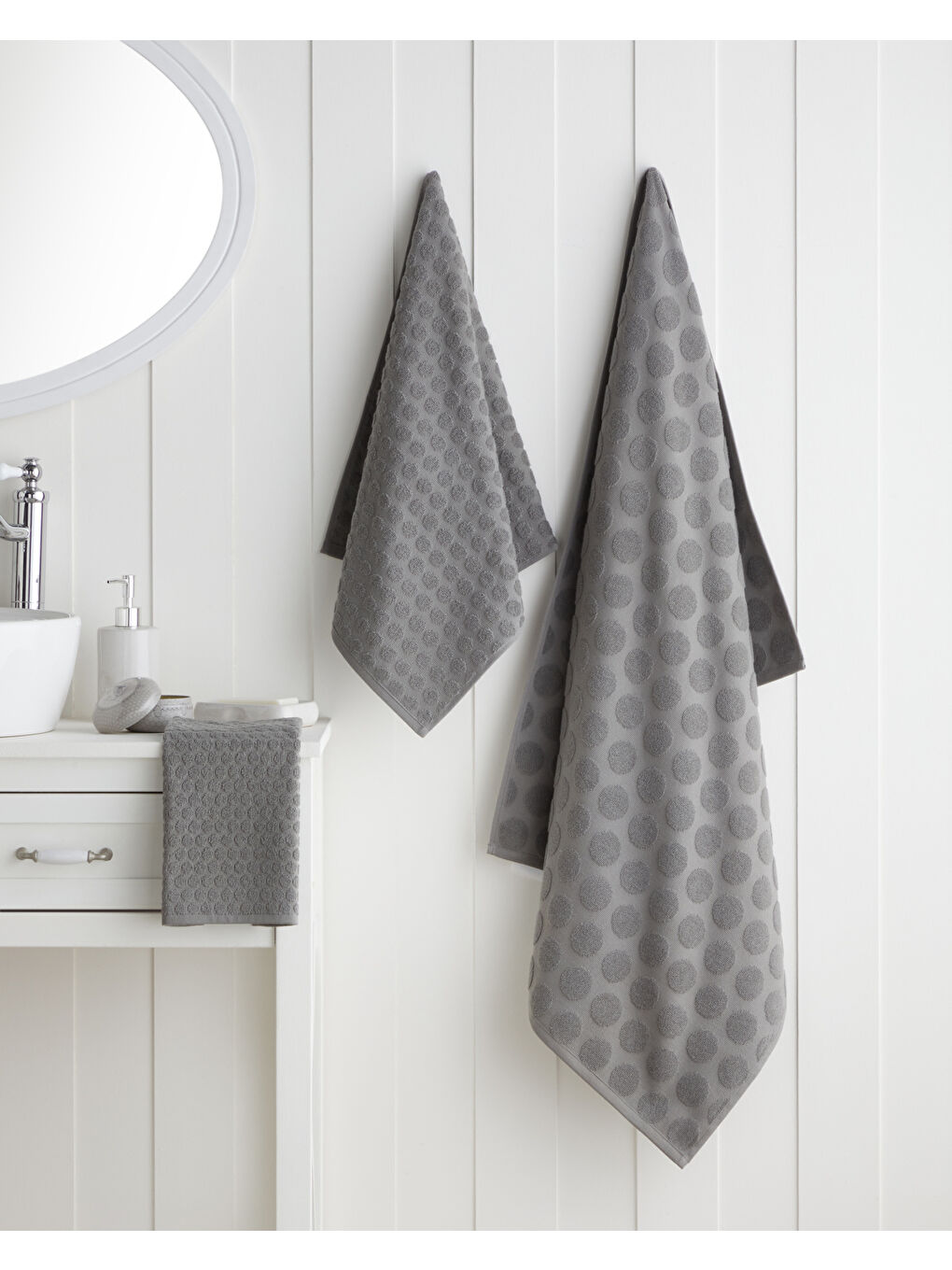 Dottie Pamuk Banyo Havlusu 80x150 cm Antrasit-2