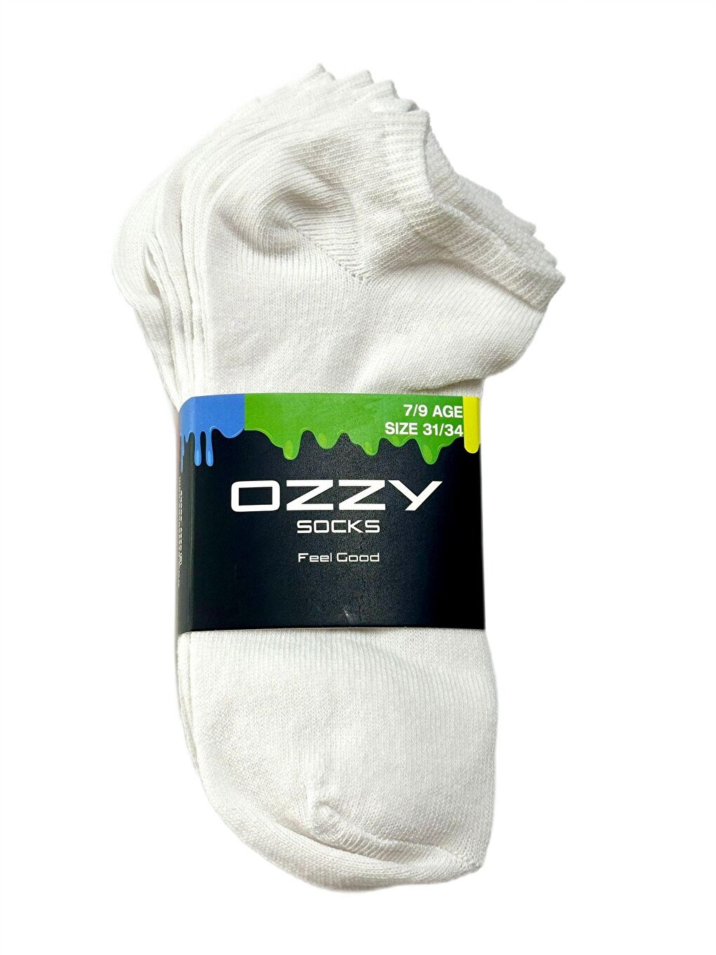 OZZY SOCKS Beyaz 5 Çift Beyaz Renkli Pamuklu Çocuk Kısa Patik Çorap