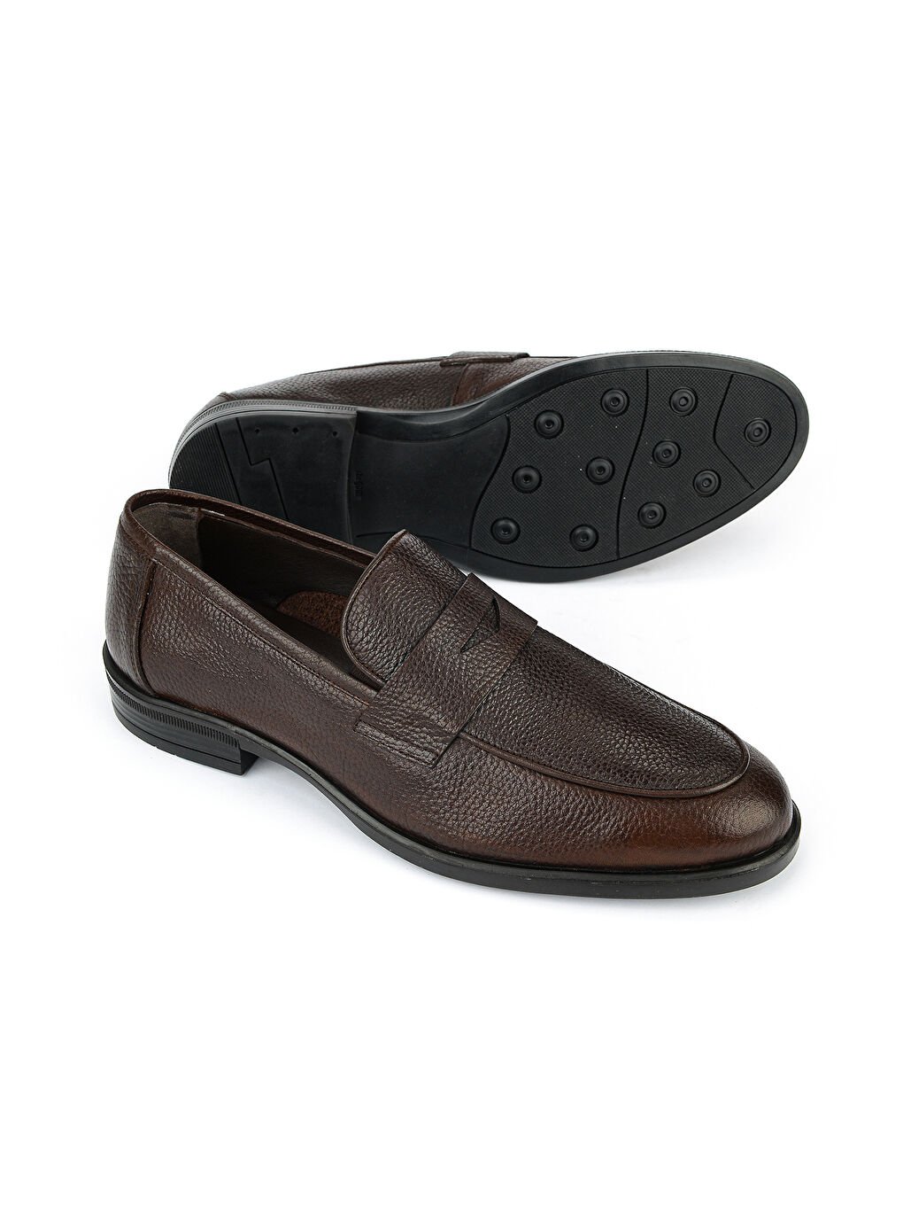 Kahverengi Erkek Hakiki Deri Ayakkabı 161986Z4075 Kahve-3