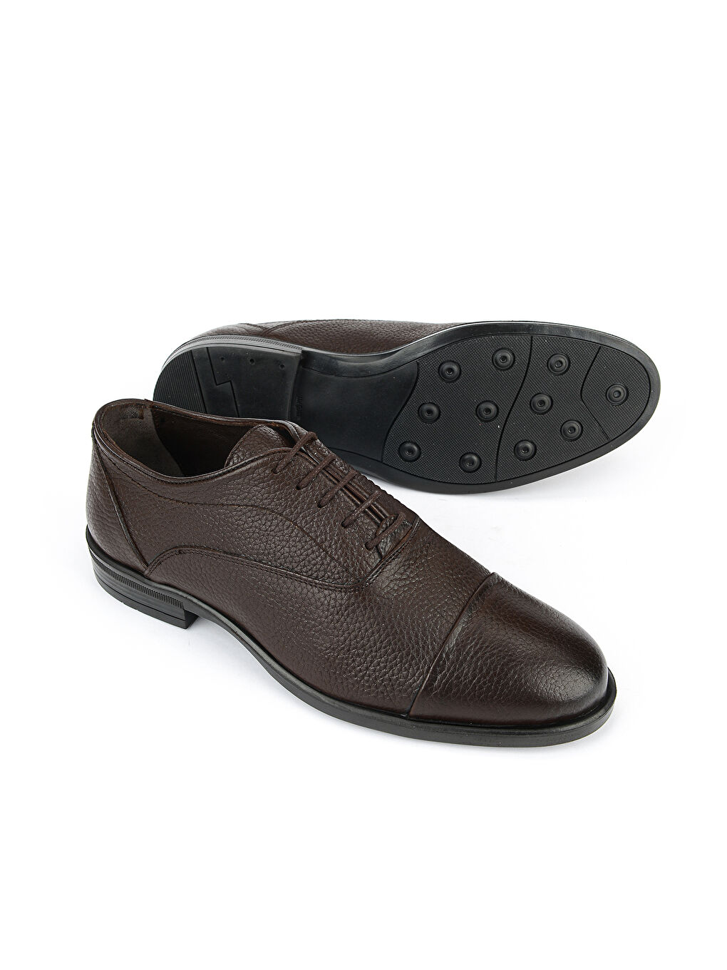 Kahverengi Erkek Hakiki Deri Ayakkabı 161986Z4437 Kahve-3
