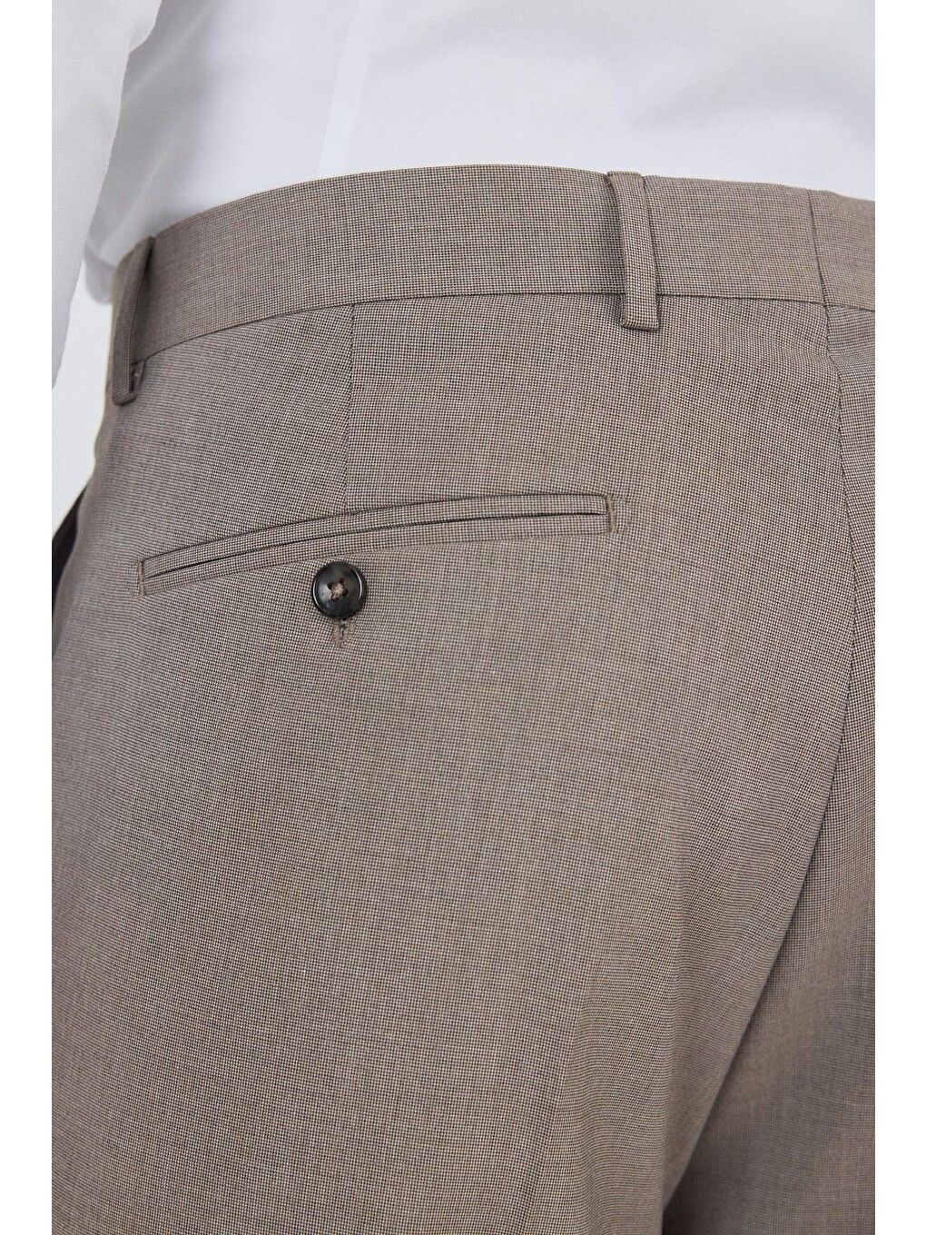 Kahverengi Camel Esnek Yandan Cepli Comfort Fit Classic Pantolon 1003250151-4