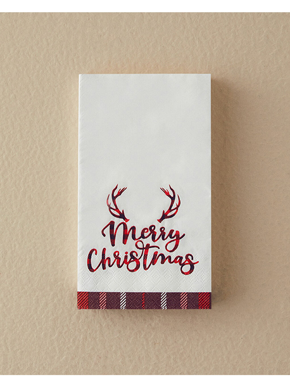 Merry Christmas Kağıt 12'li Kağıt Peçete 33x40 Cm Kırmızı