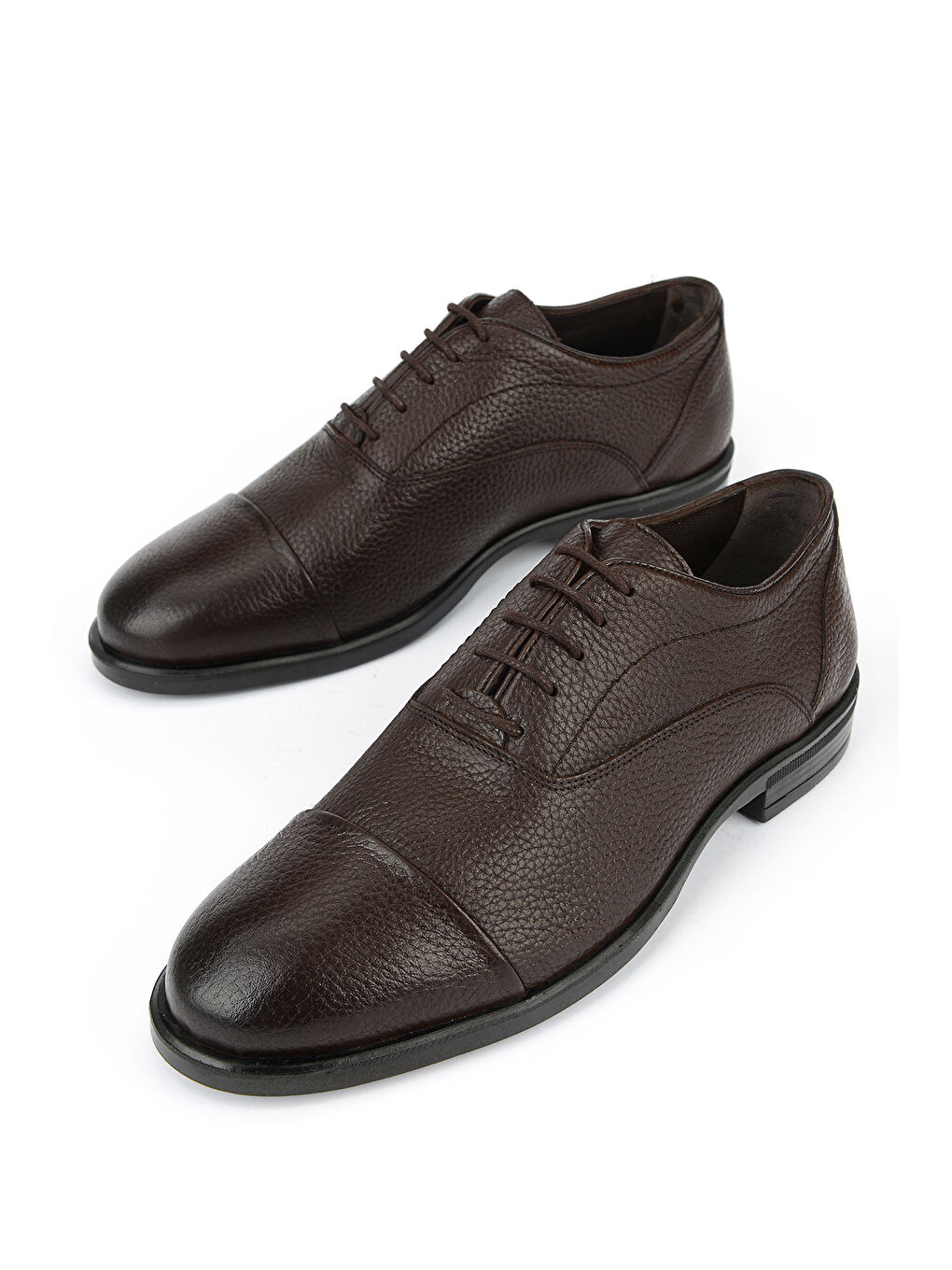Kahverengi Erkek Hakiki Deri Ayakkabı 161986Z4437 Kahve-4