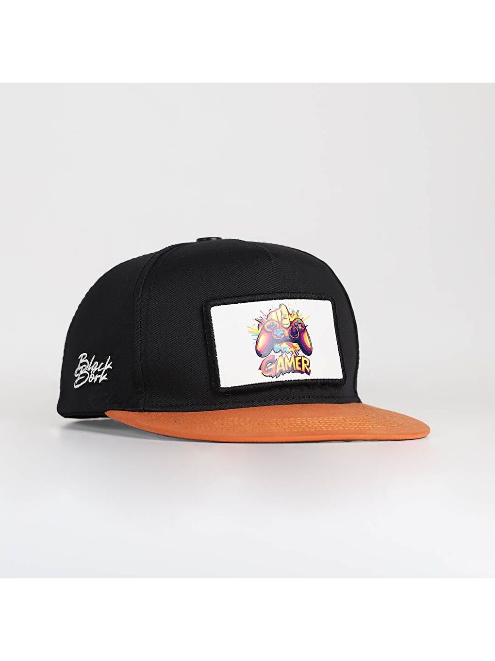 Gamer Logolu Kiremit-Siyah Hip Hop Şapka