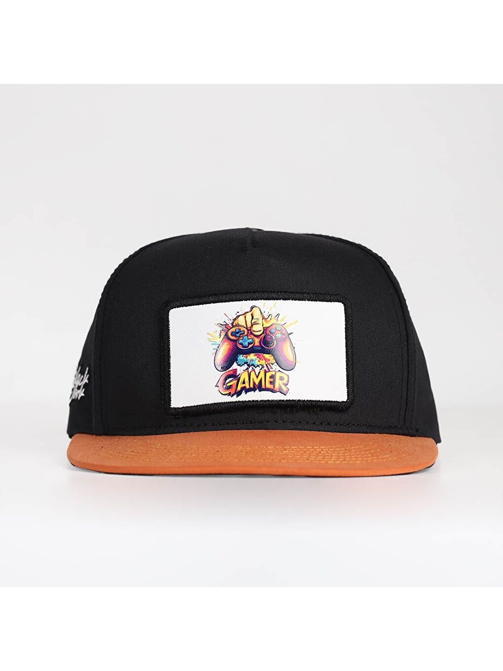 Gamer Logolu Kiremit-Siyah Hip Hop Şapka-1