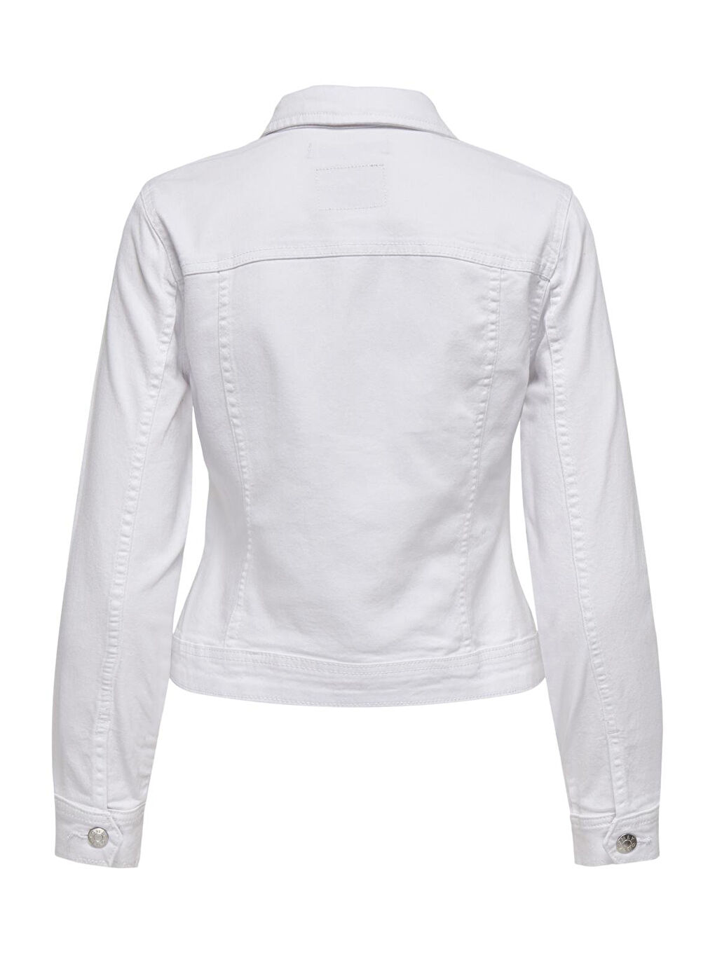 Beyaz Onlwonder Pamuklu Regular Fit Kadın Jean Ceket 115243147-4