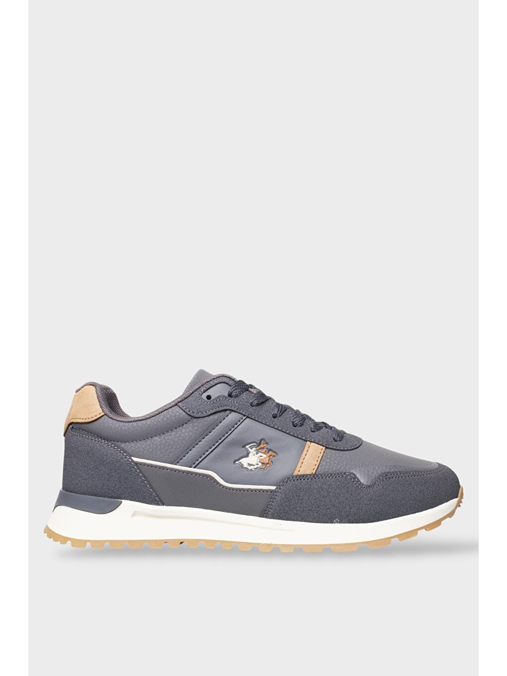 Gri Erkek Ortopedik Cilt Günlük Yürüyüş Koşu Sneaker Spor Ayakkabı Füme