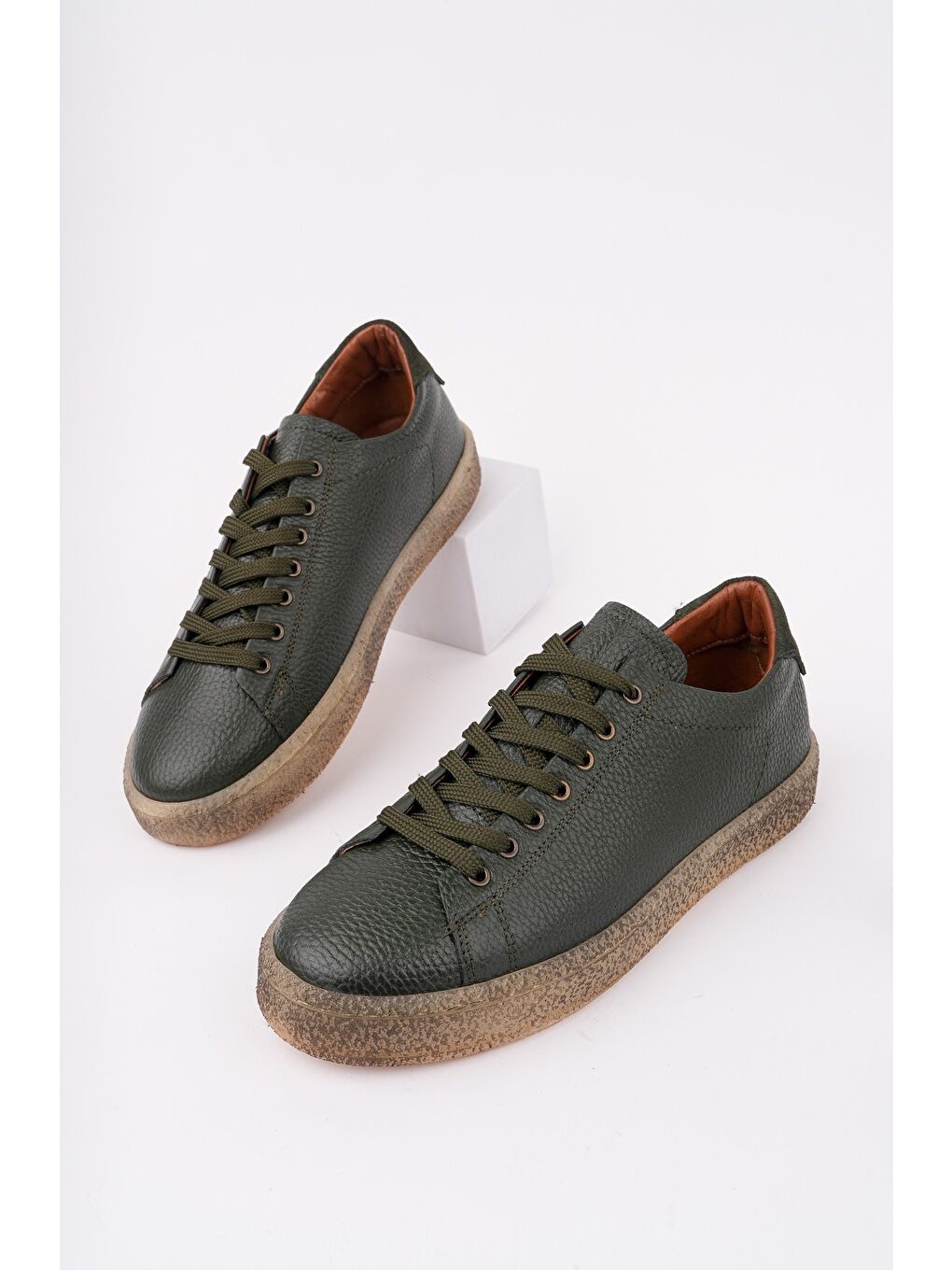 THOMAS Bağcıklı Hakiki Deri Erkek Günlük Sneaker Spor Ayakkabı-1