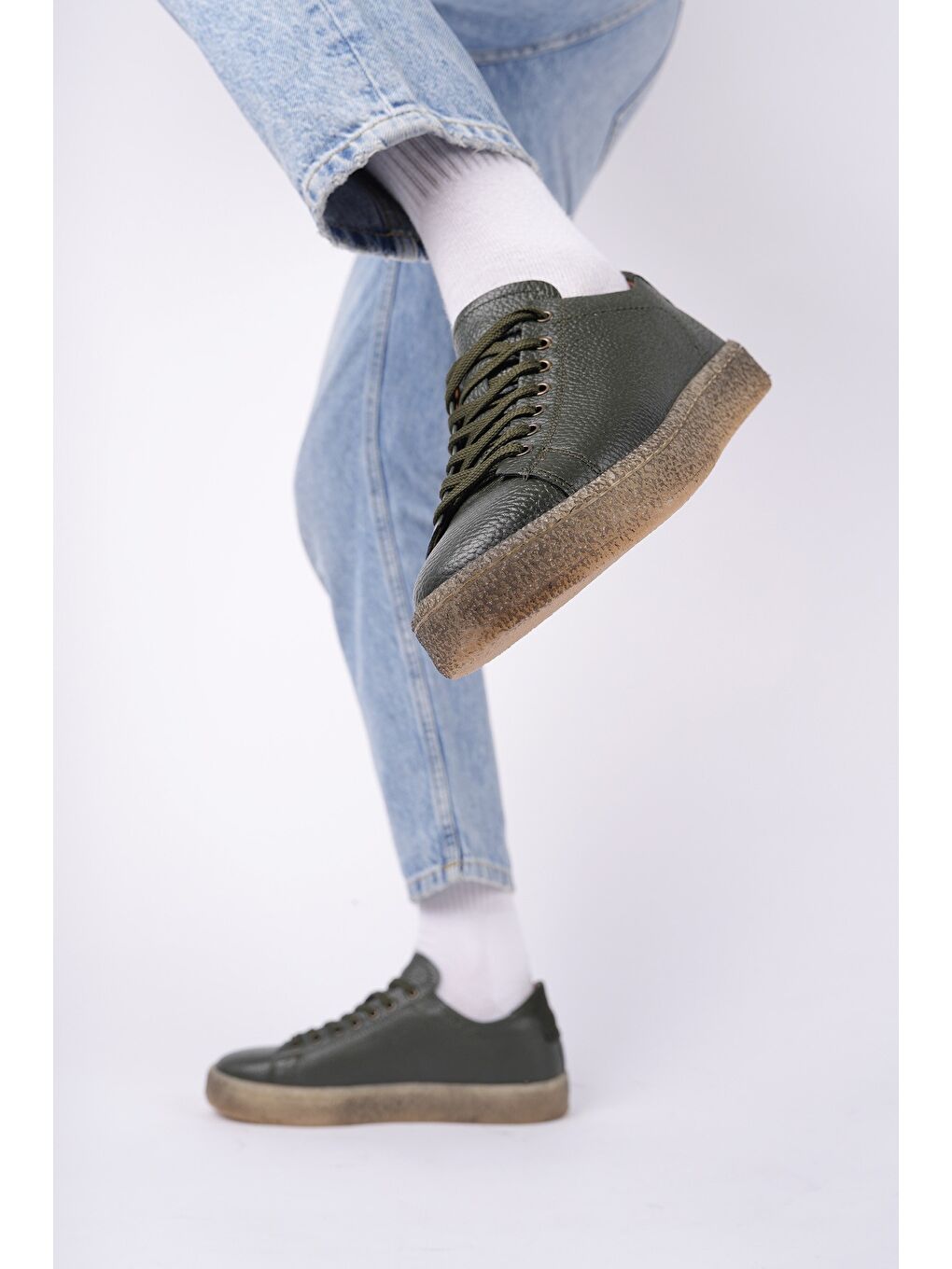 THOMAS Bağcıklı Hakiki Deri Erkek Günlük Sneaker Spor Ayakkabı-7