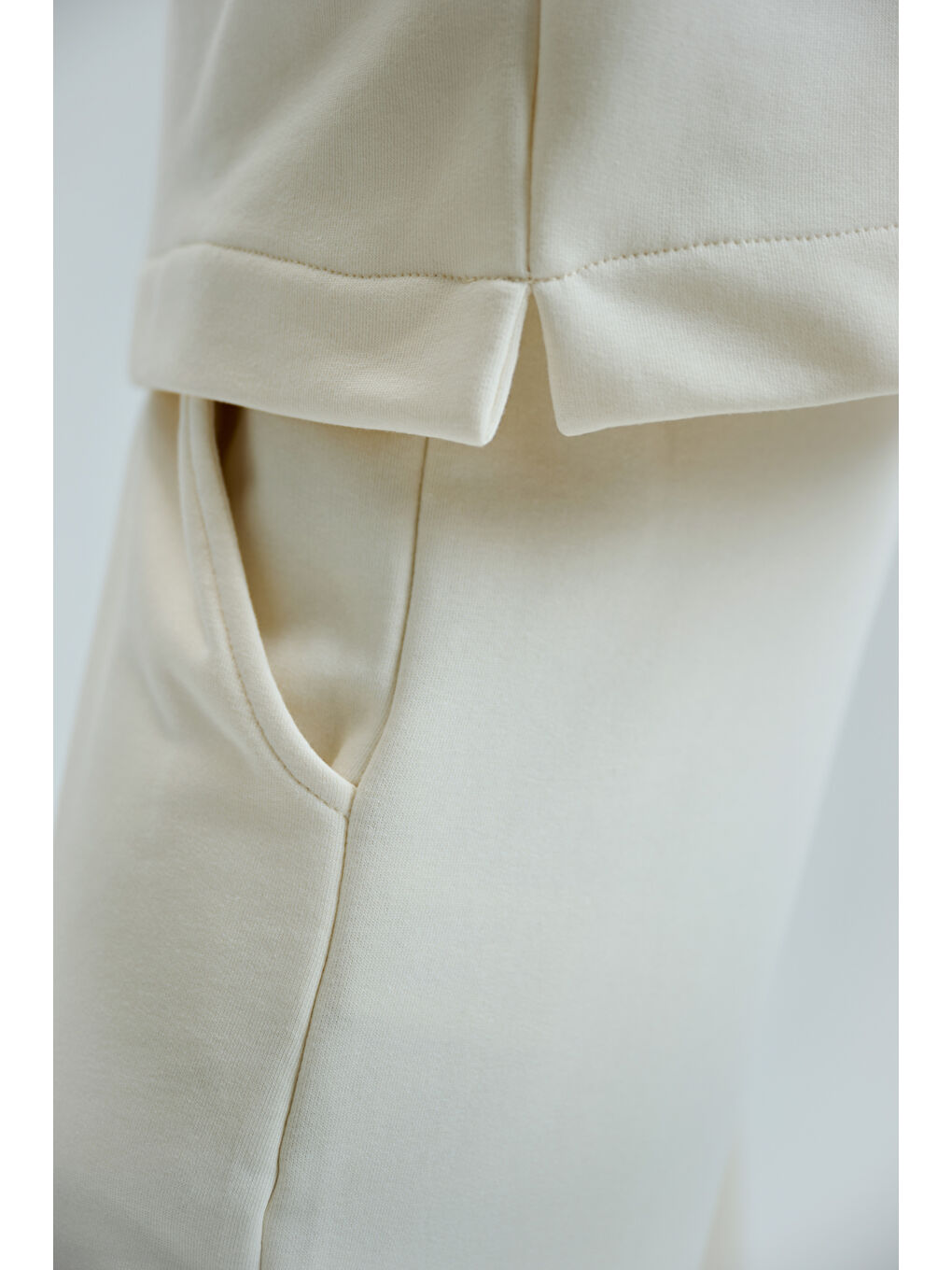 Ekru Erkek Timeless Polo Yaka Krem Sweatshirt-3