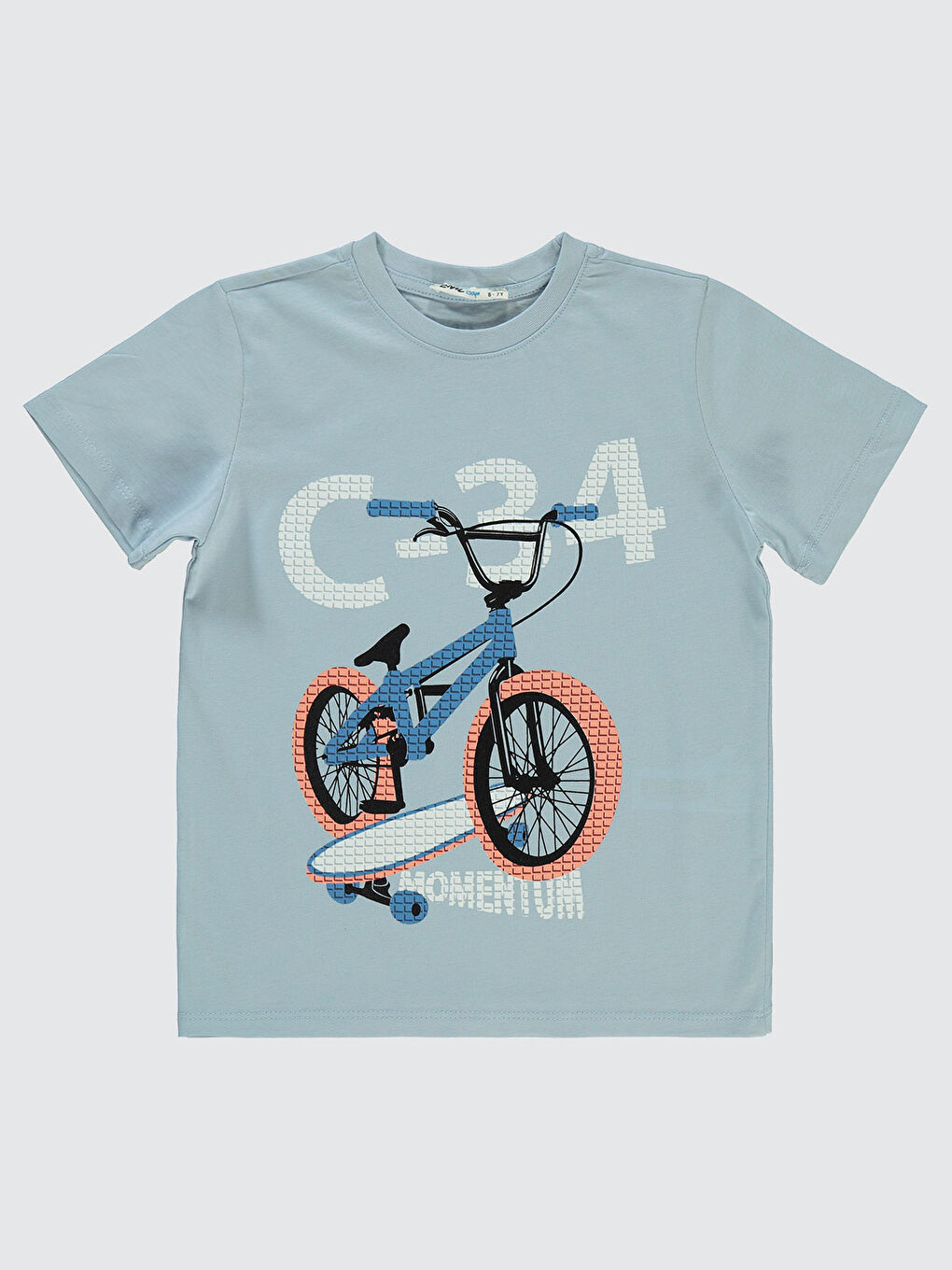 Boys Erkek Çocuk Tişört 6-9 Yaş Buz Mavi