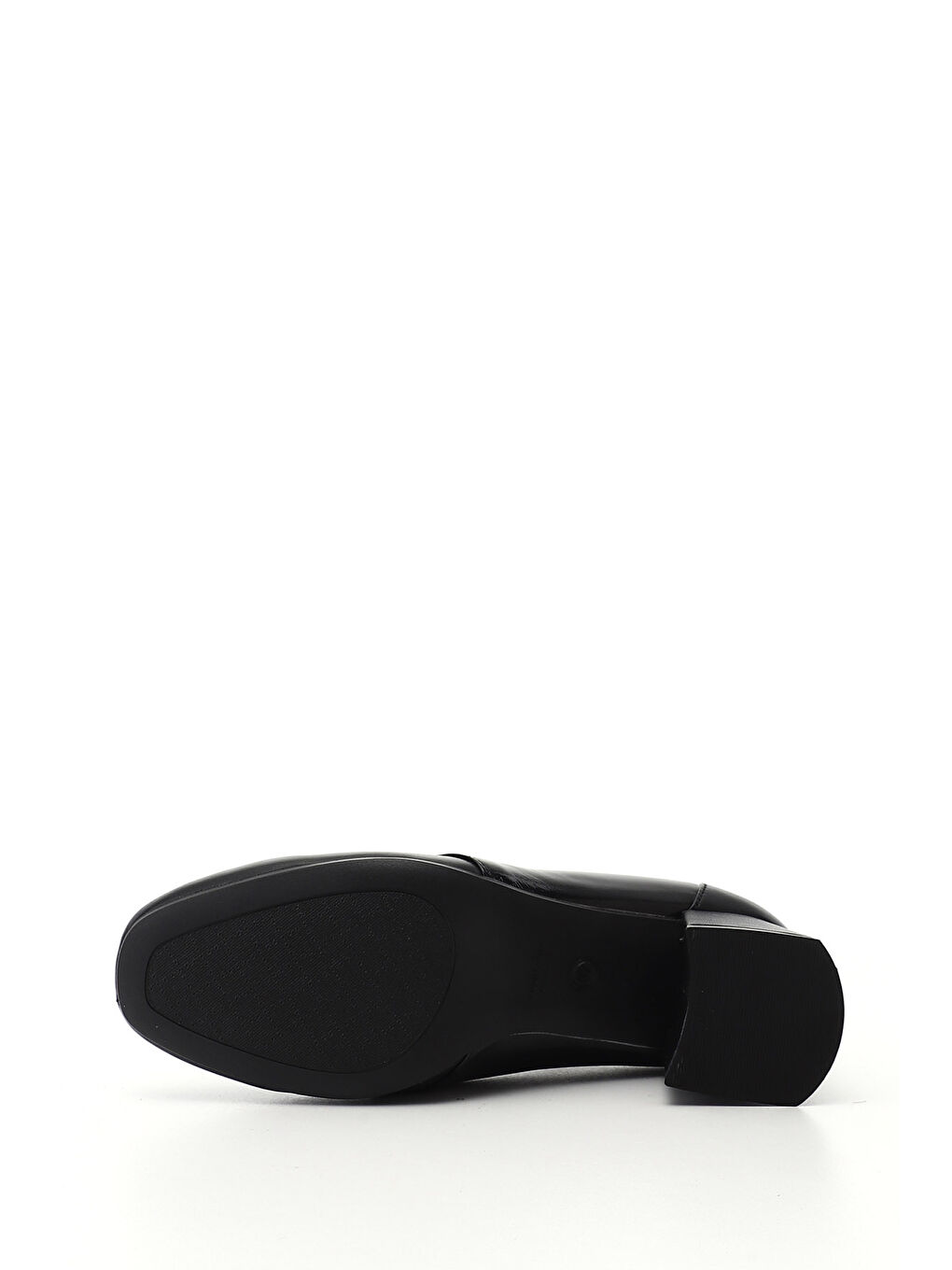 Siyah Kadın MAT SİYAH Bağcıklı Kalın Topuklu Hakiki Deri Ayakkabı-3