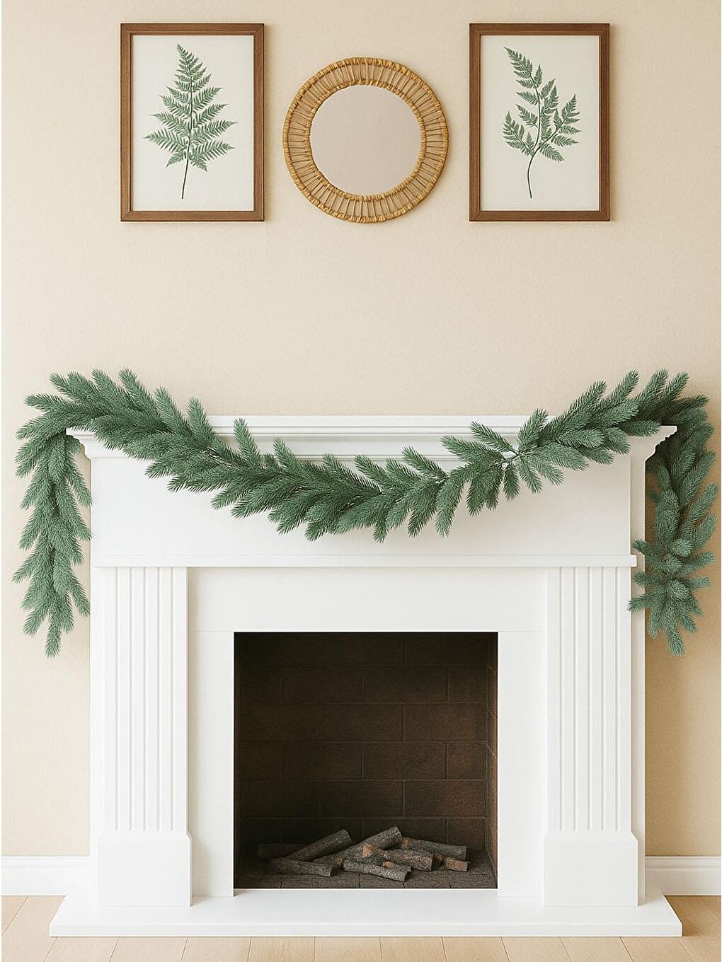 Yılbaşı Dekoru Çam Dalı Garland  – Kapı Duvar ve Masa Süsü Yeşil 180 cm