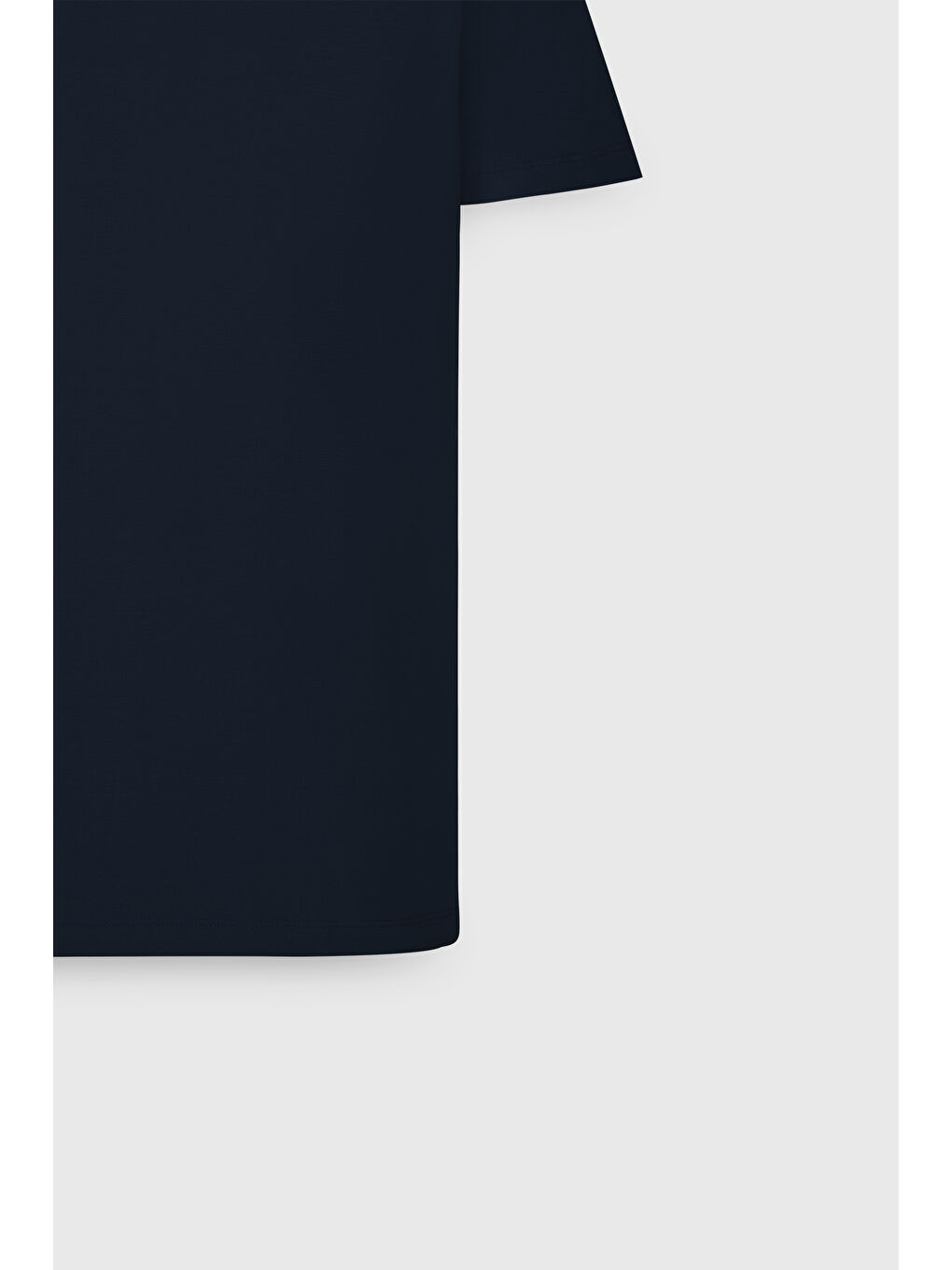 Erkek Lacivert Standart Fit Normal Kesim Bisiklet Yaka Pamuklu Tişört-7