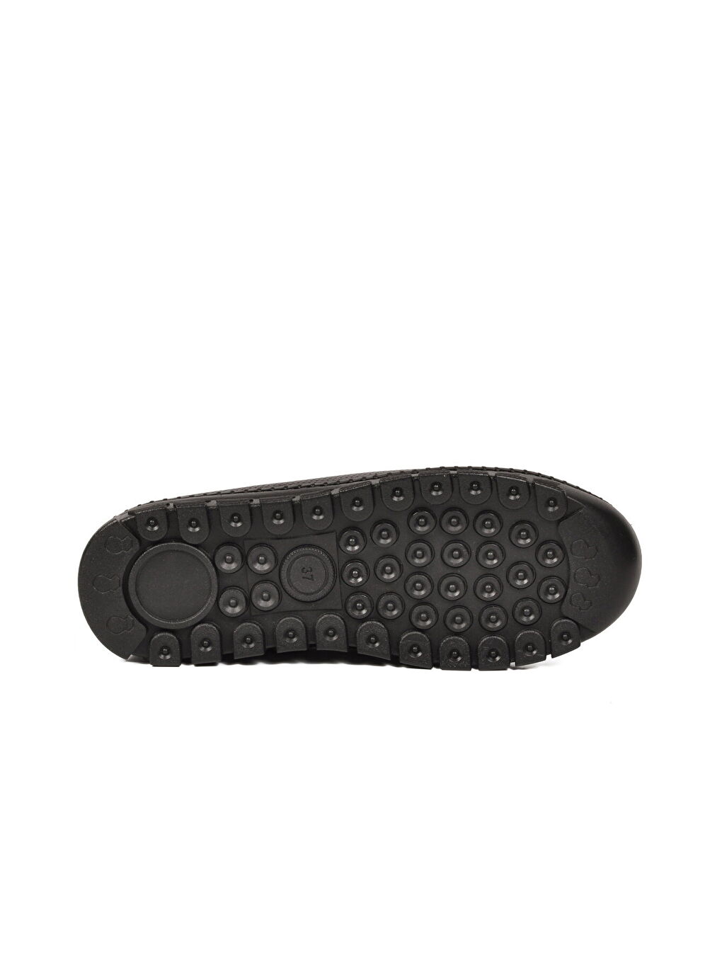 Premium Siyah Hakiki Deri Kadın Casual Ayakkabı 44410 Z-4