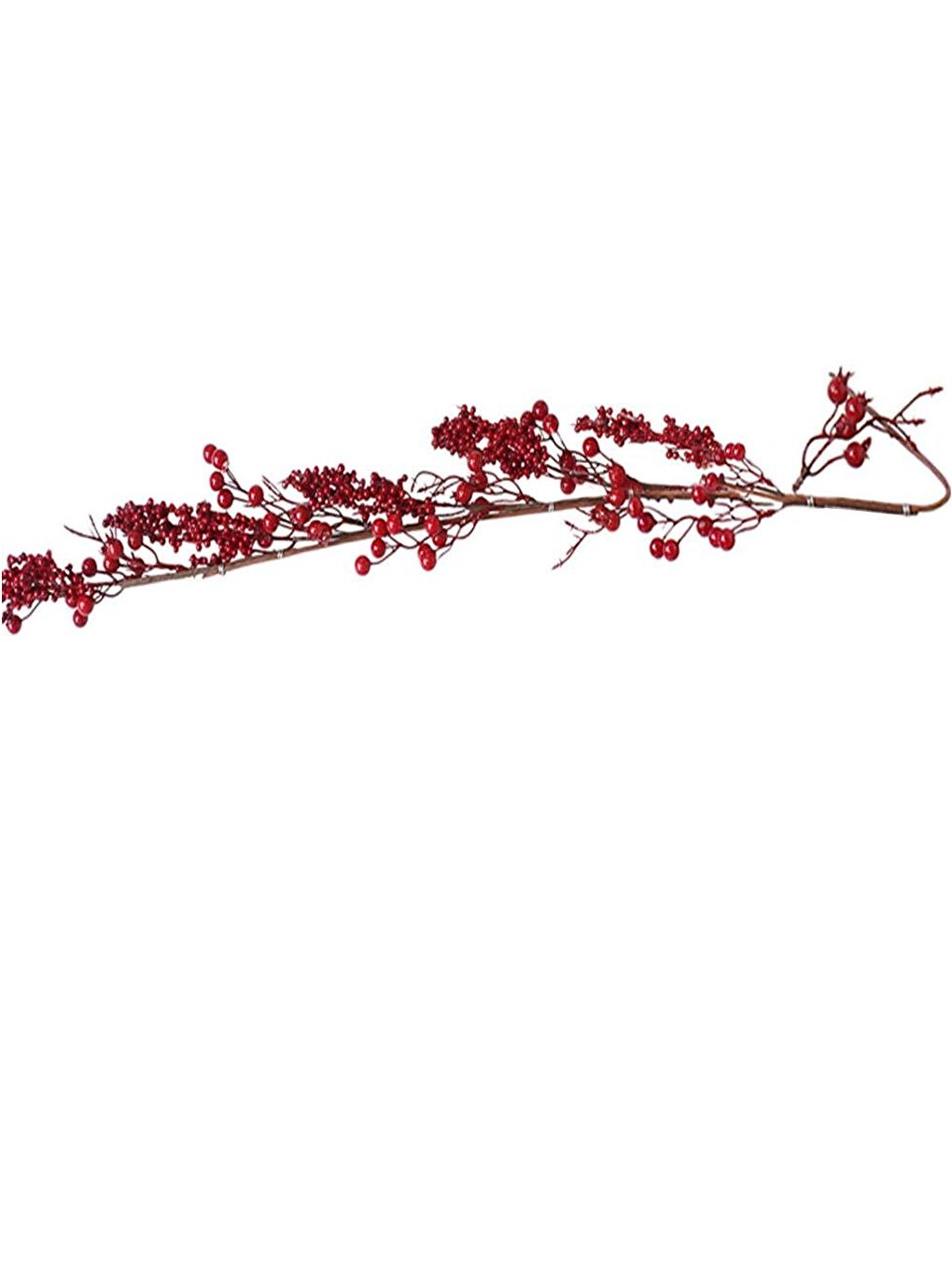 Kırmızı Yılbaşı Dekor Süsleri Kokina Berry Mini Meyve Detaylı Garland 150 cm-2
