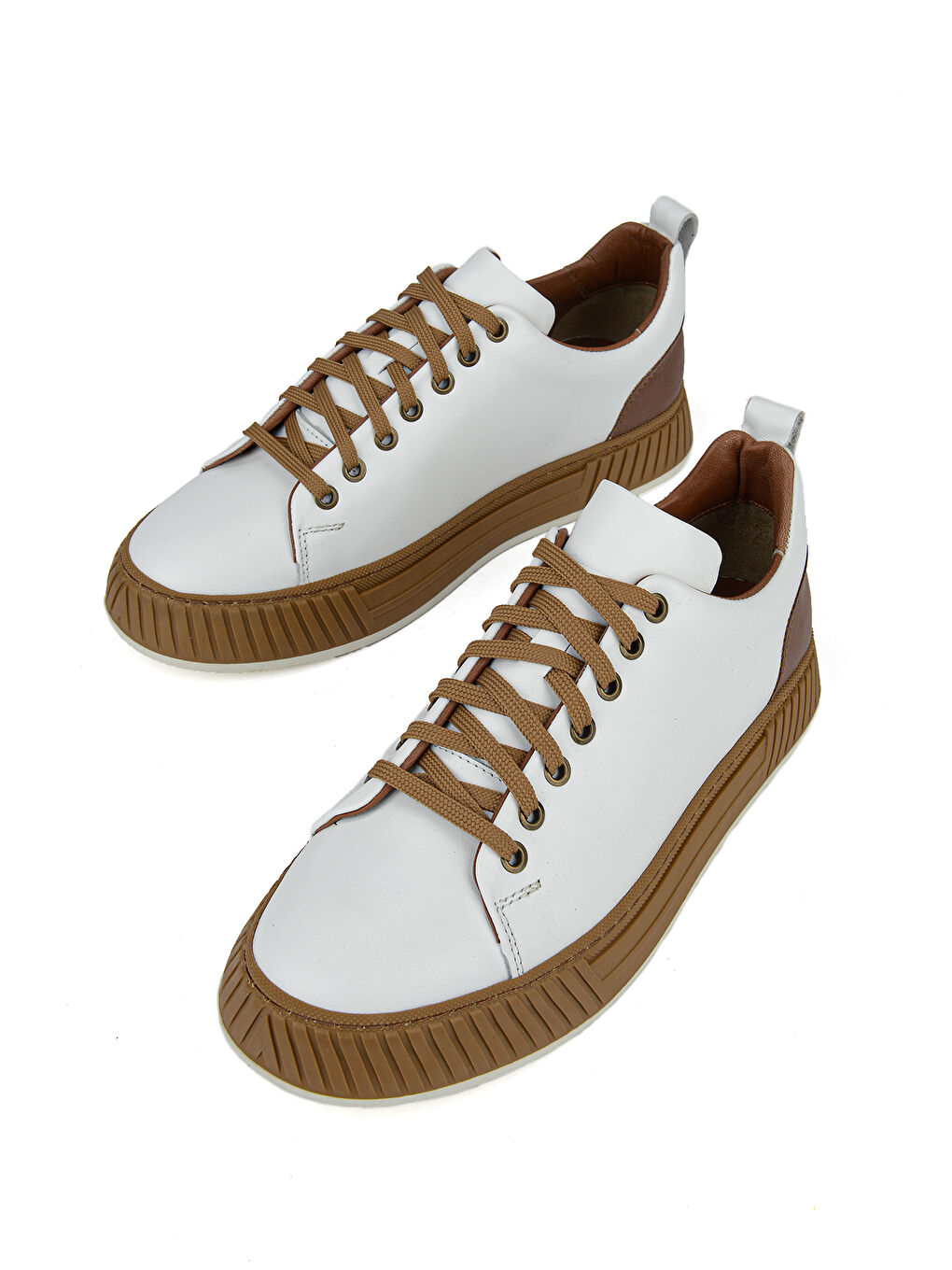 Erkek Hakiki Deri Günlük Sneaker 161983Z870 Beyaz-4