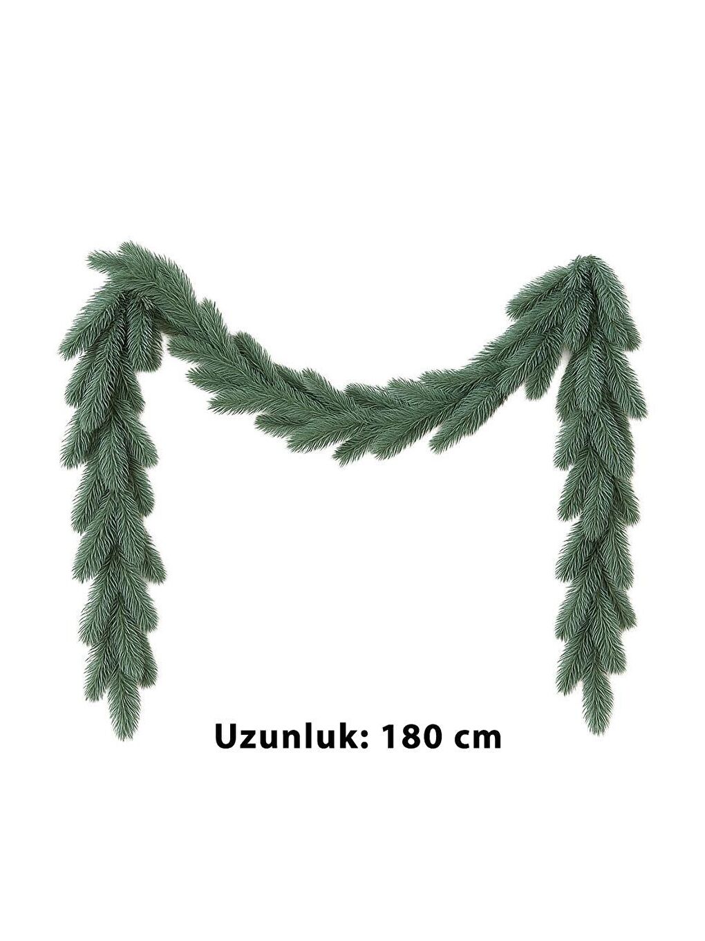 Yılbaşı Dekoru Çam Dalı Garland  – Kapı Duvar ve Masa Süsü Yeşil 180 cm-2