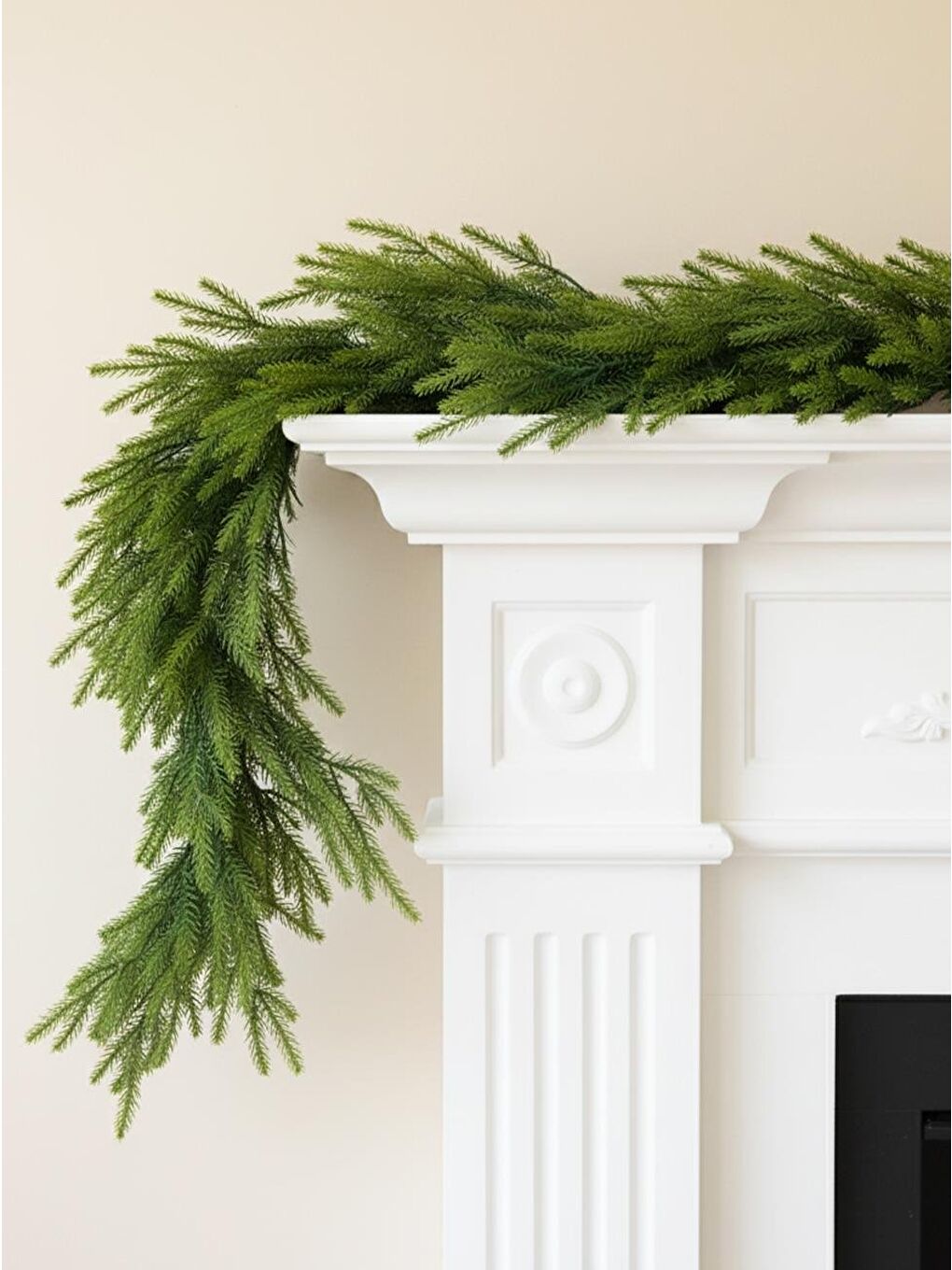 Yılbaşı Dekoru İnce Çam Dalı Garland  – Kapı Duvar ve Masa Süsü Yeşil 140 cm-1