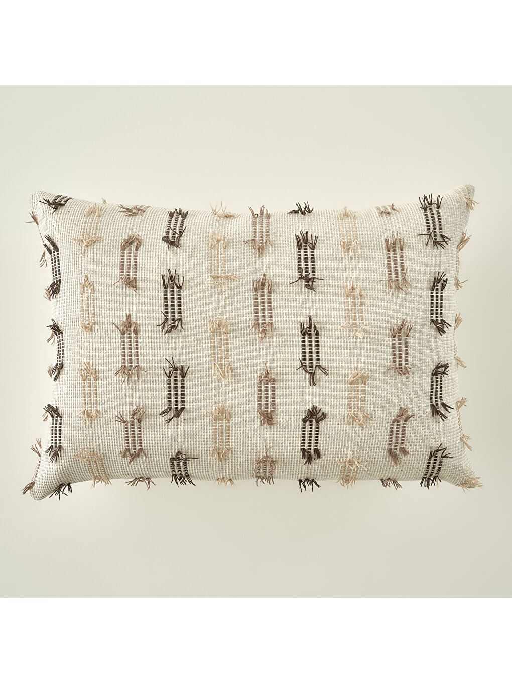 Stich Dekoratif Kırlent Kılıfı Bej (35x50 cm)