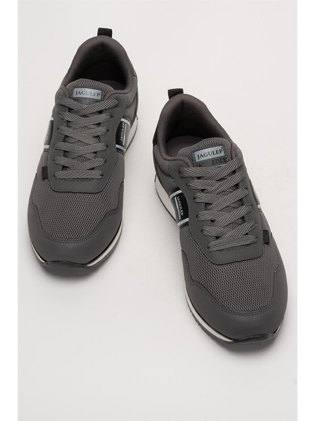 Gri Erkek Günlük Sneaker Spor Ayakkabı Füme-Sİyah-5