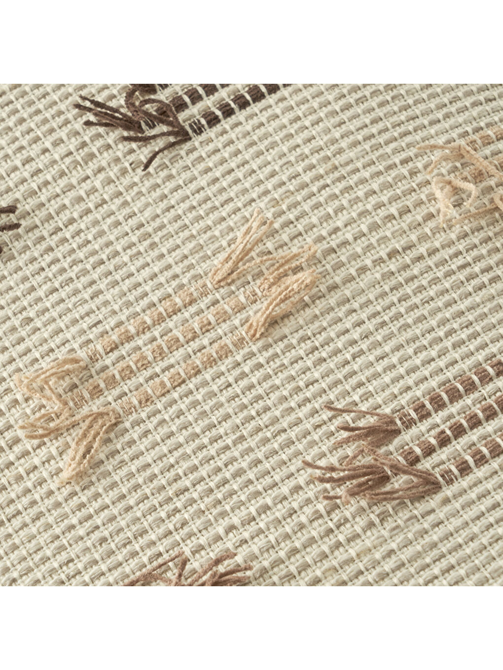 Stich Dekoratif Kırlent Kılıfı Bej (35x50 cm)-1