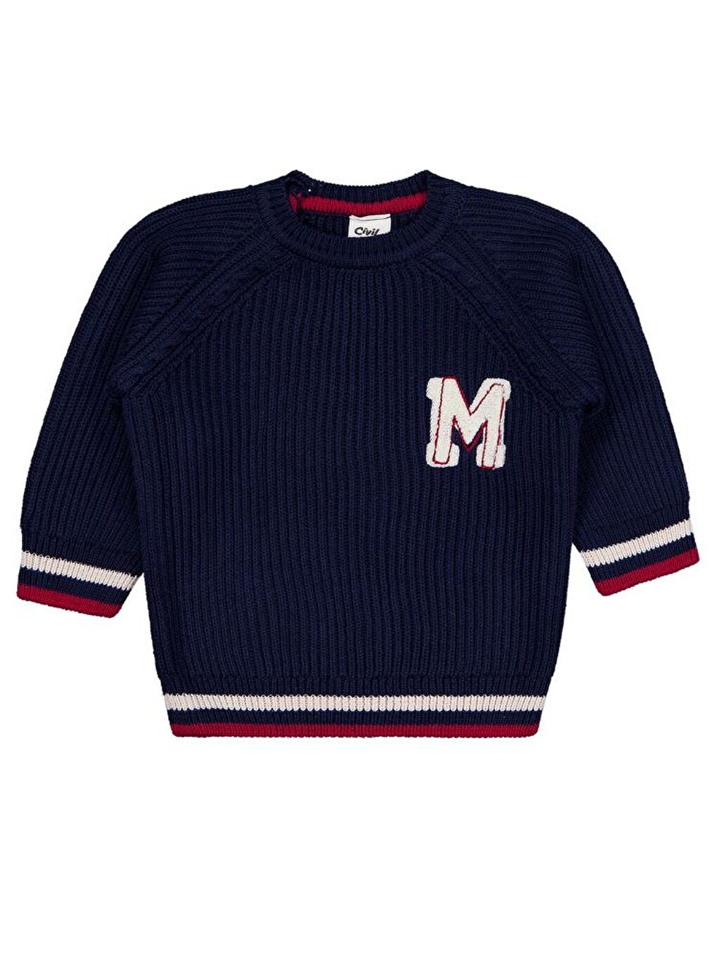 Lacivert Baby M Nakışlı 6-18 Ay Kazak-1