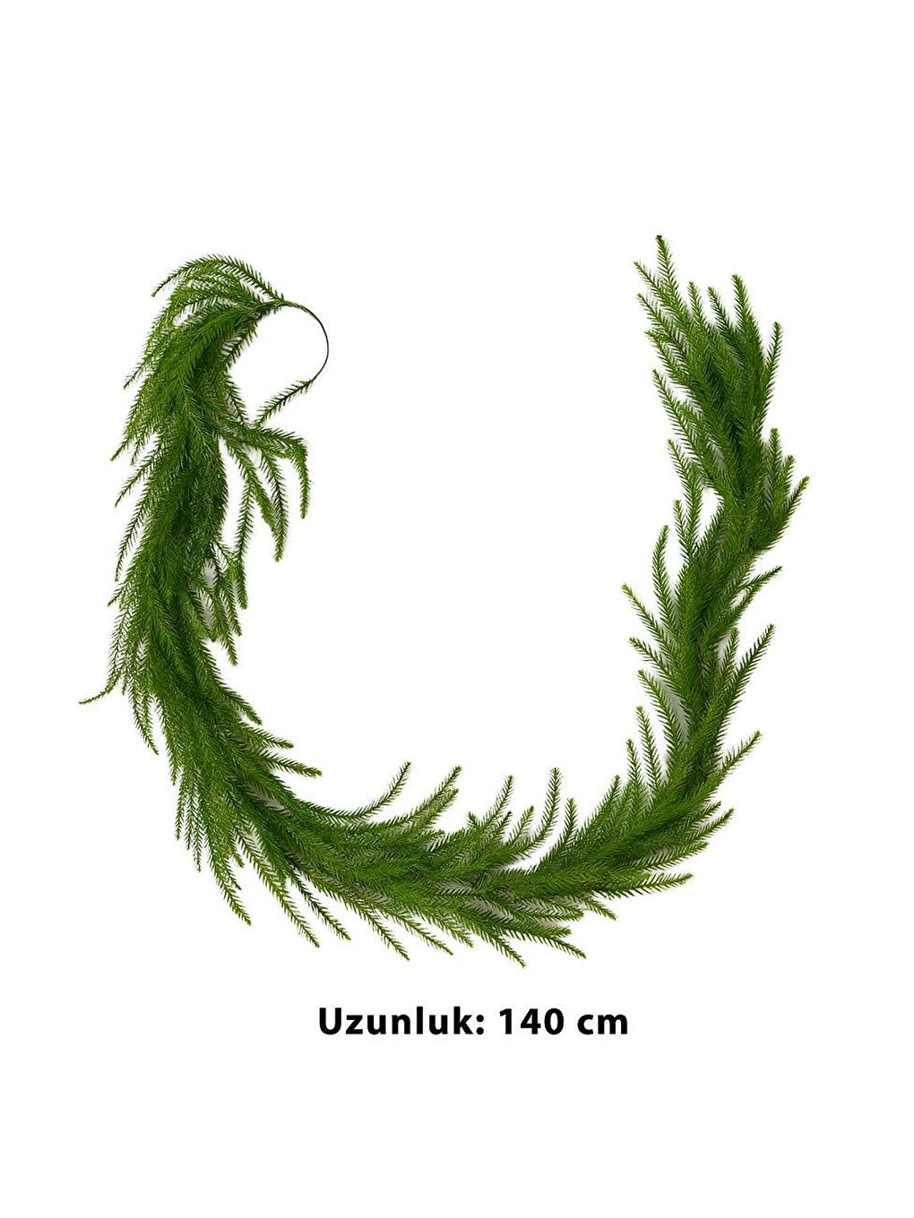 Yılbaşı Dekoru İnce Çam Dalı Garland  – Kapı Duvar ve Masa Süsü Yeşil 140 cm-3