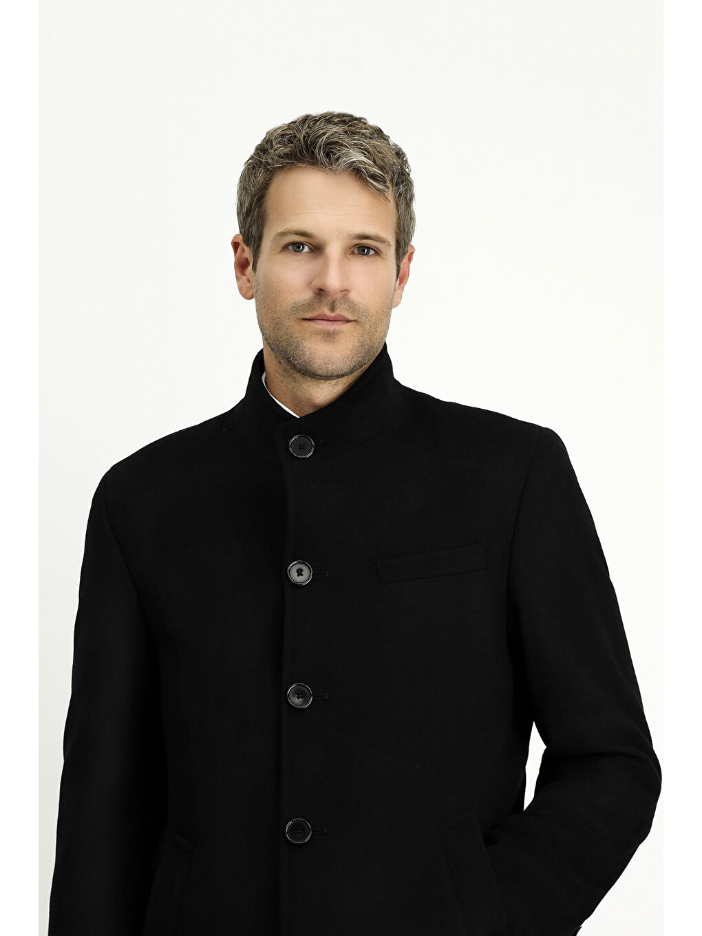 Siyah Yünlü Klasik Kaban-2