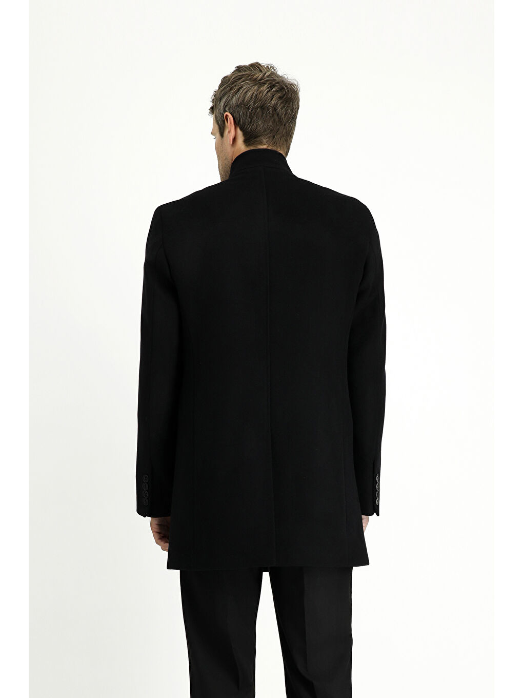 Siyah Yünlü Klasik Kaban-3