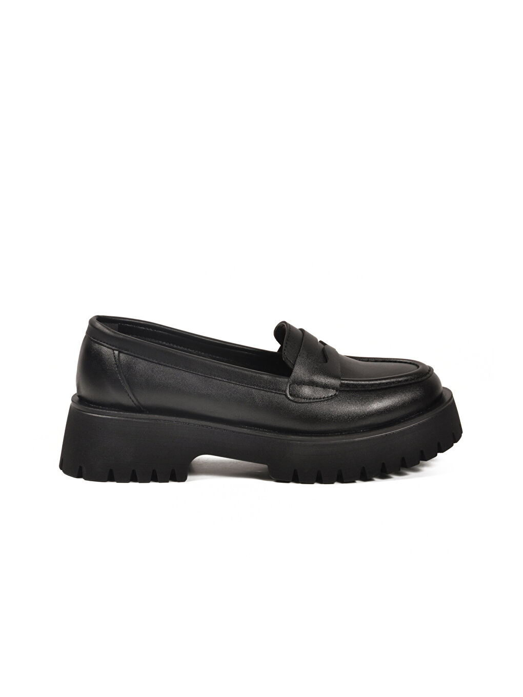 Siyah Cilt Kalın Taban Kadın Casual Ayakkabı 572453 Z-1