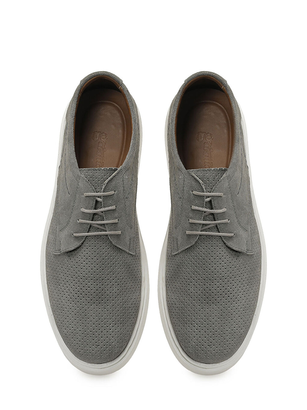 Gri GARNZO 6FX Taş Rengi Erkek Klasik Ayakkabı-3