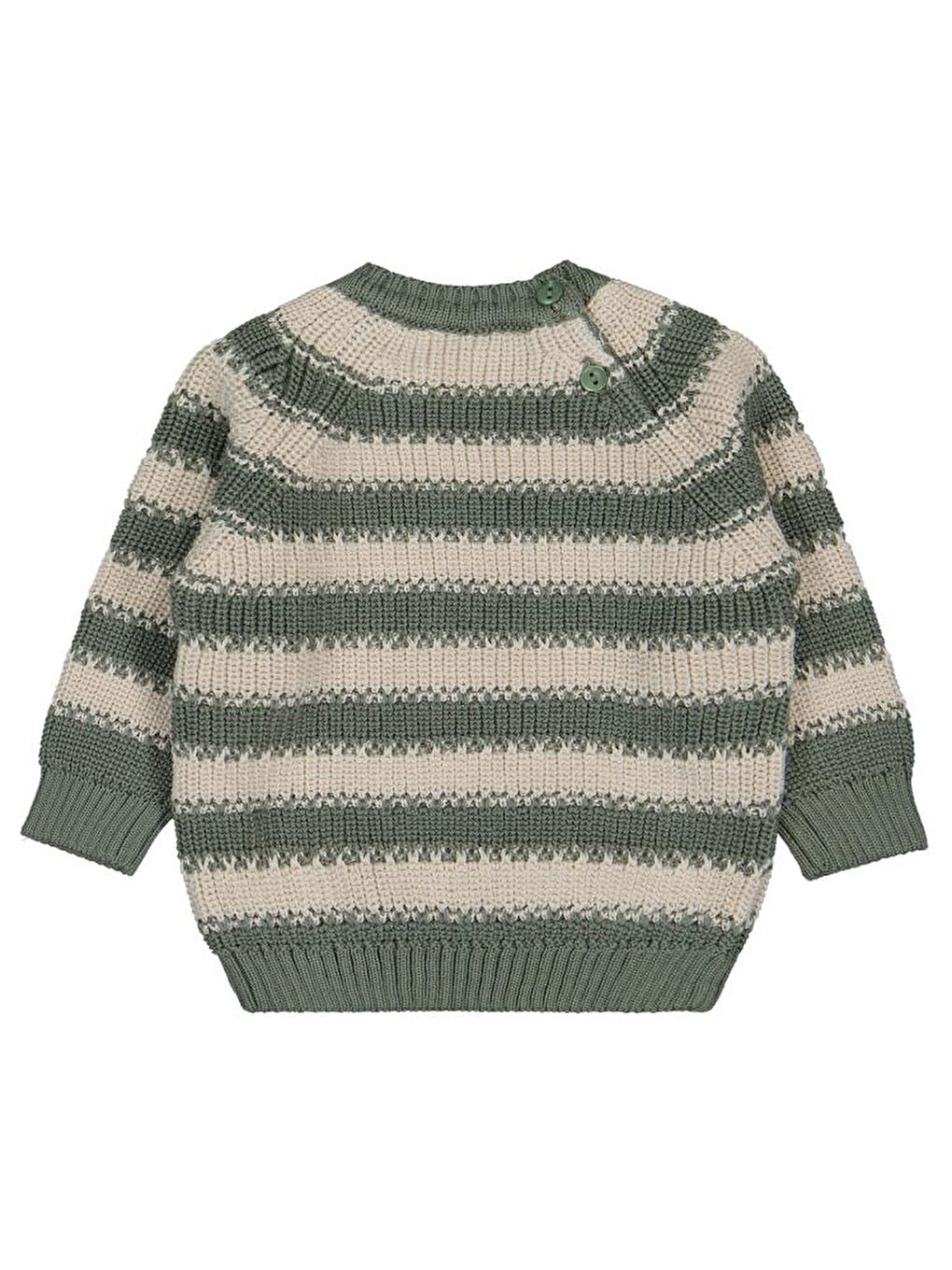 Haki Baby Elvi Çizgili 6-18 Ay Kazak