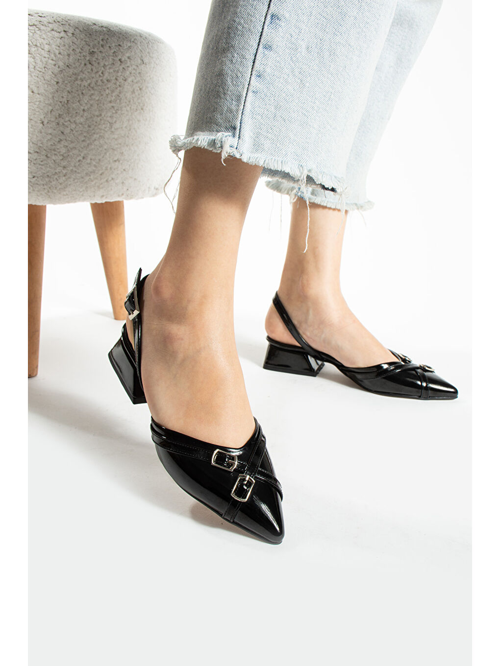 Siyah Kadın Topuklu Ayakkabı-2