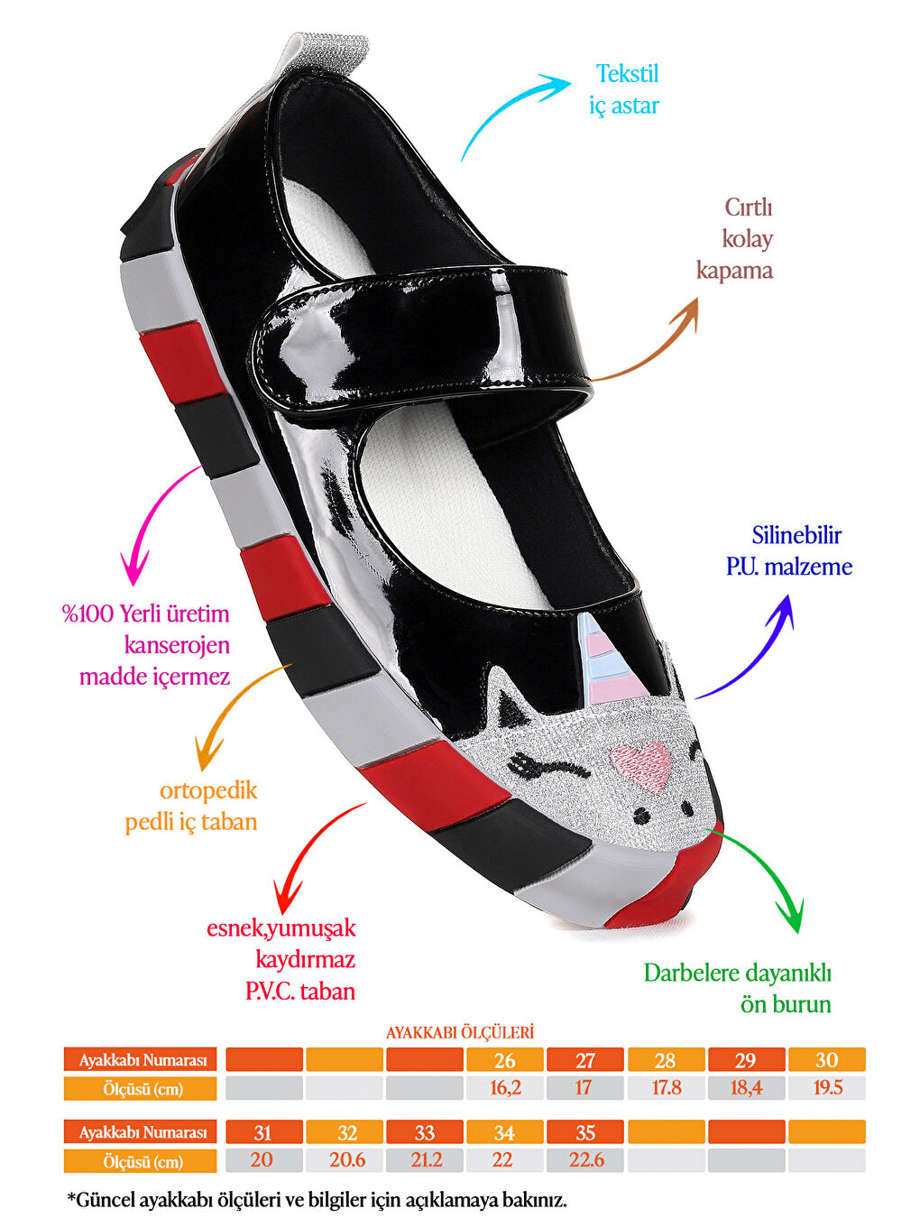 Siyah Gilan Cırtlı Kız Çocuk Babet Ayakkabı-1